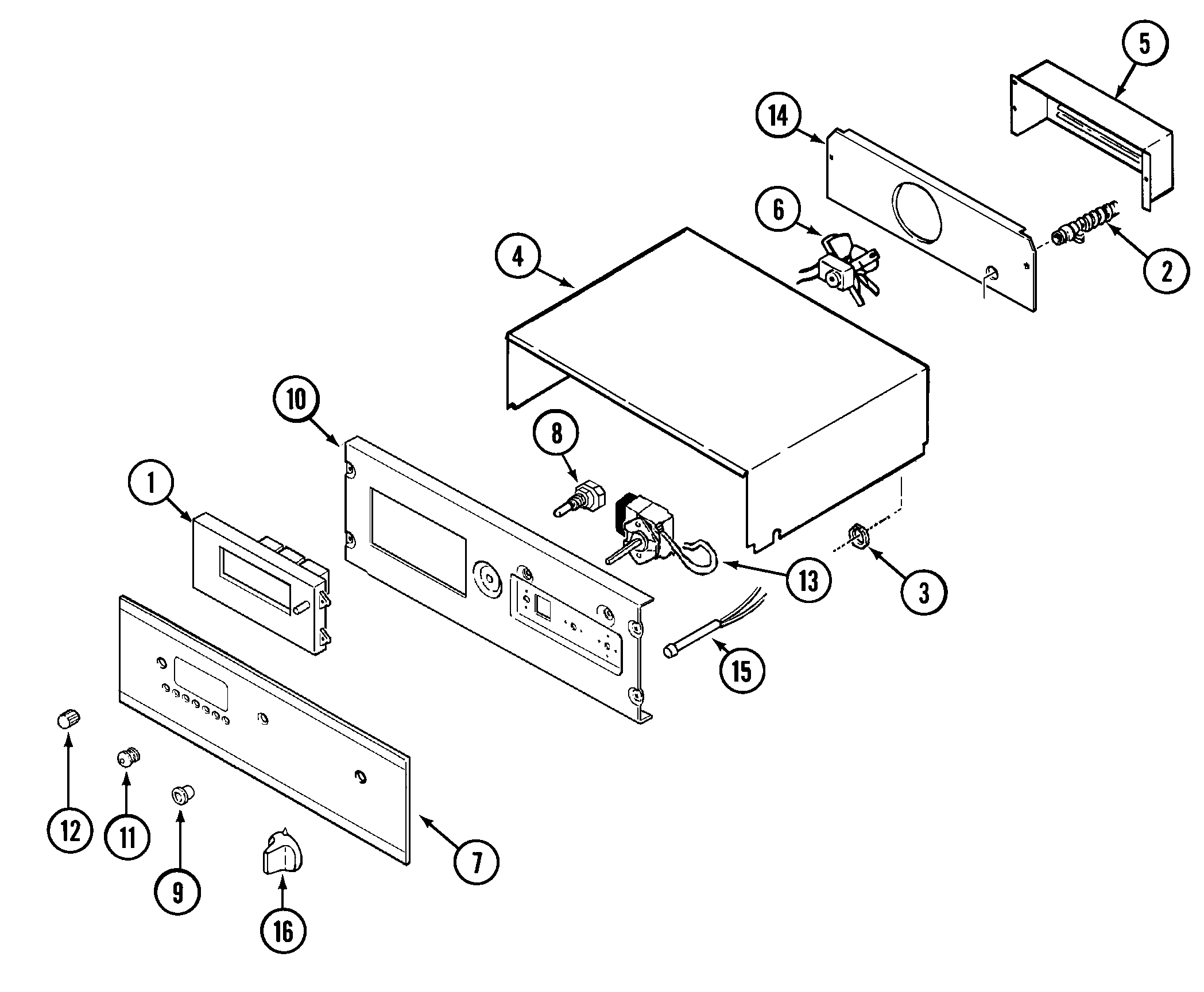 Magic Chef 9825XUB control panel diagram