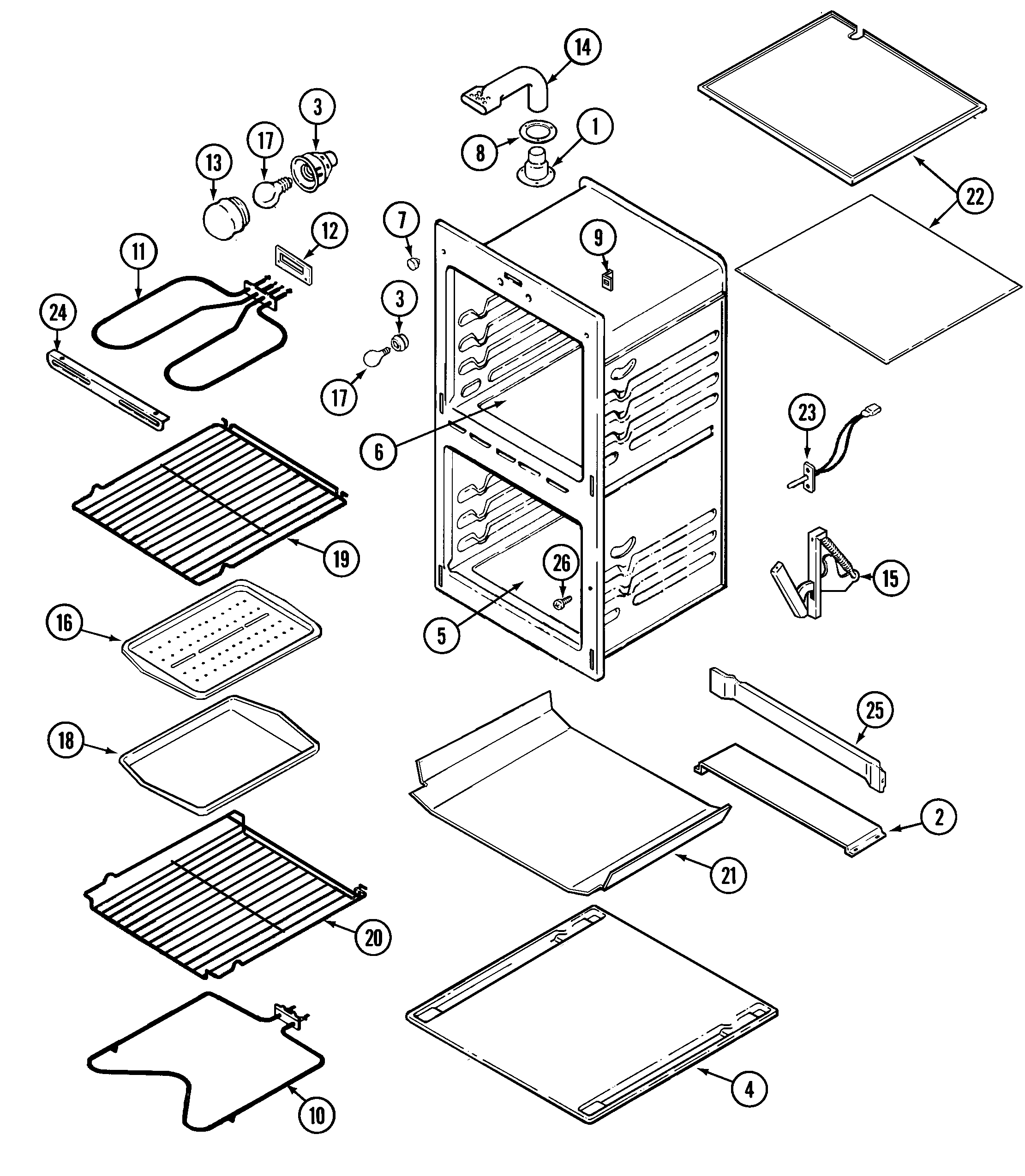 Magic Chef 9825XUB oven diagram