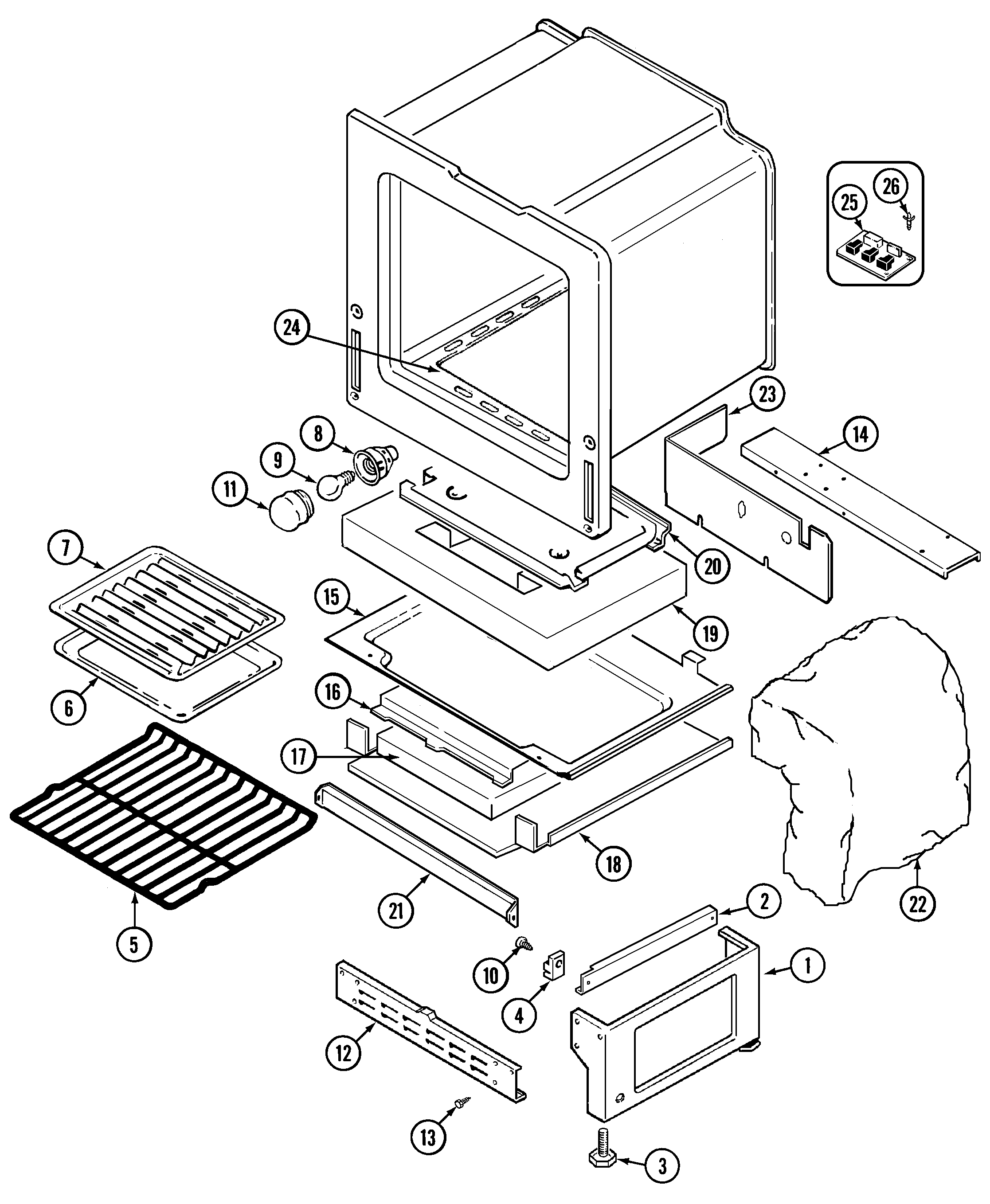 Magic Chef 6498VRV oven diagram