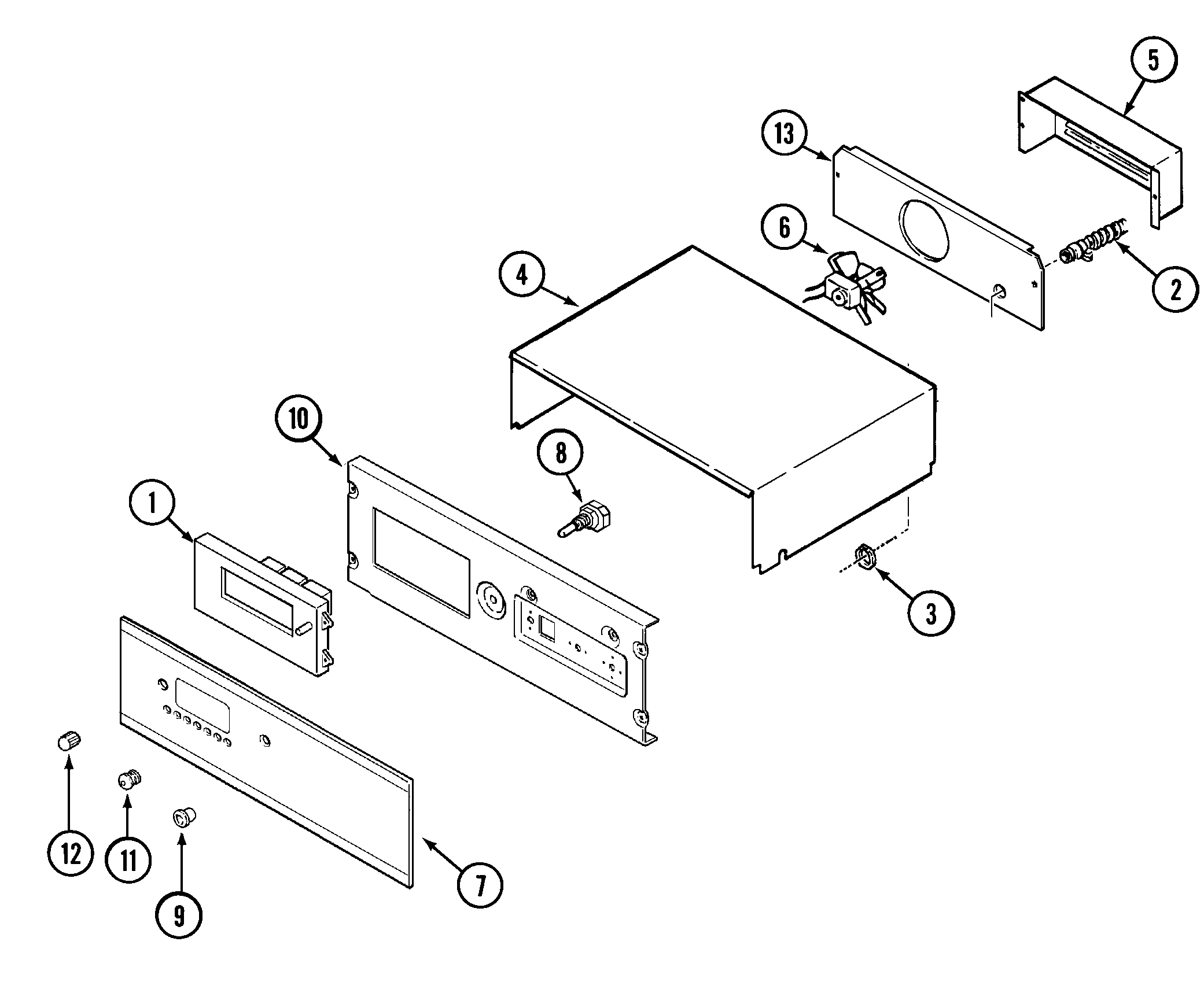 Magic Chef 9815VUV control panel diagram