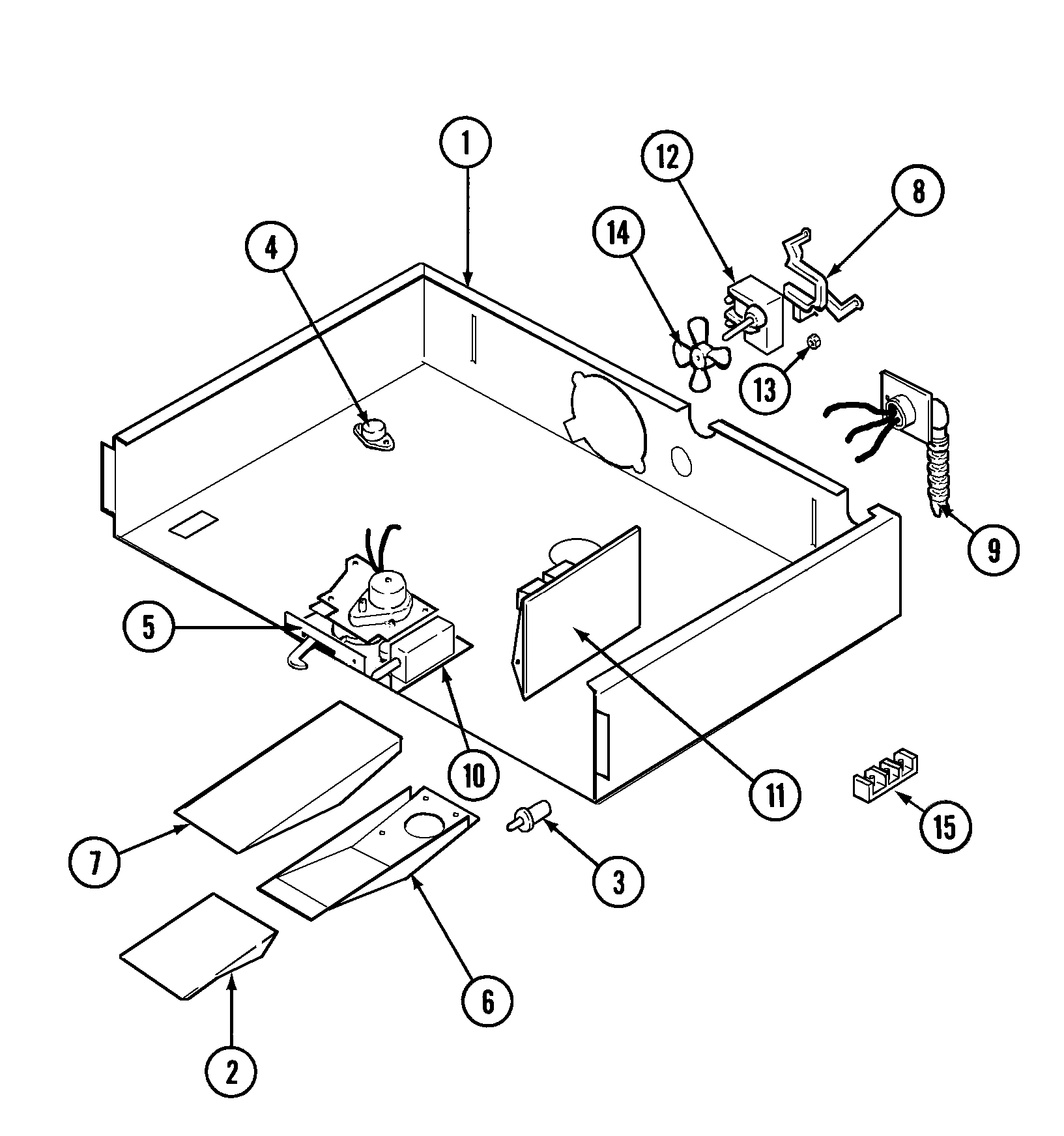 Maytag MEW5530BAB internal controls diagram
