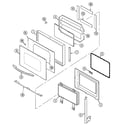Maytag MEW6627BAC door (upper & lower-mew6627bac) diagram
