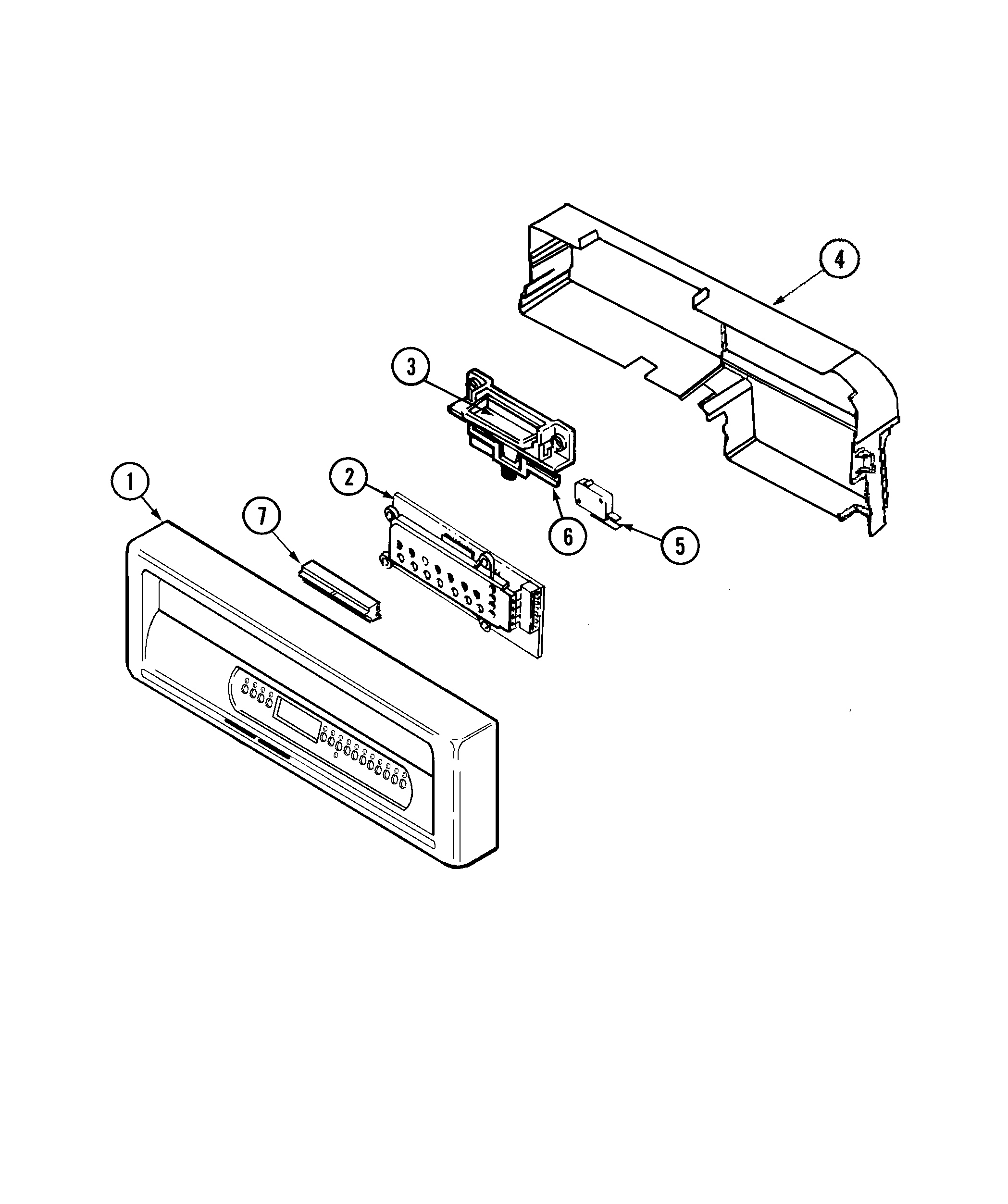 Maytag MDBD850AWB control panel diagram