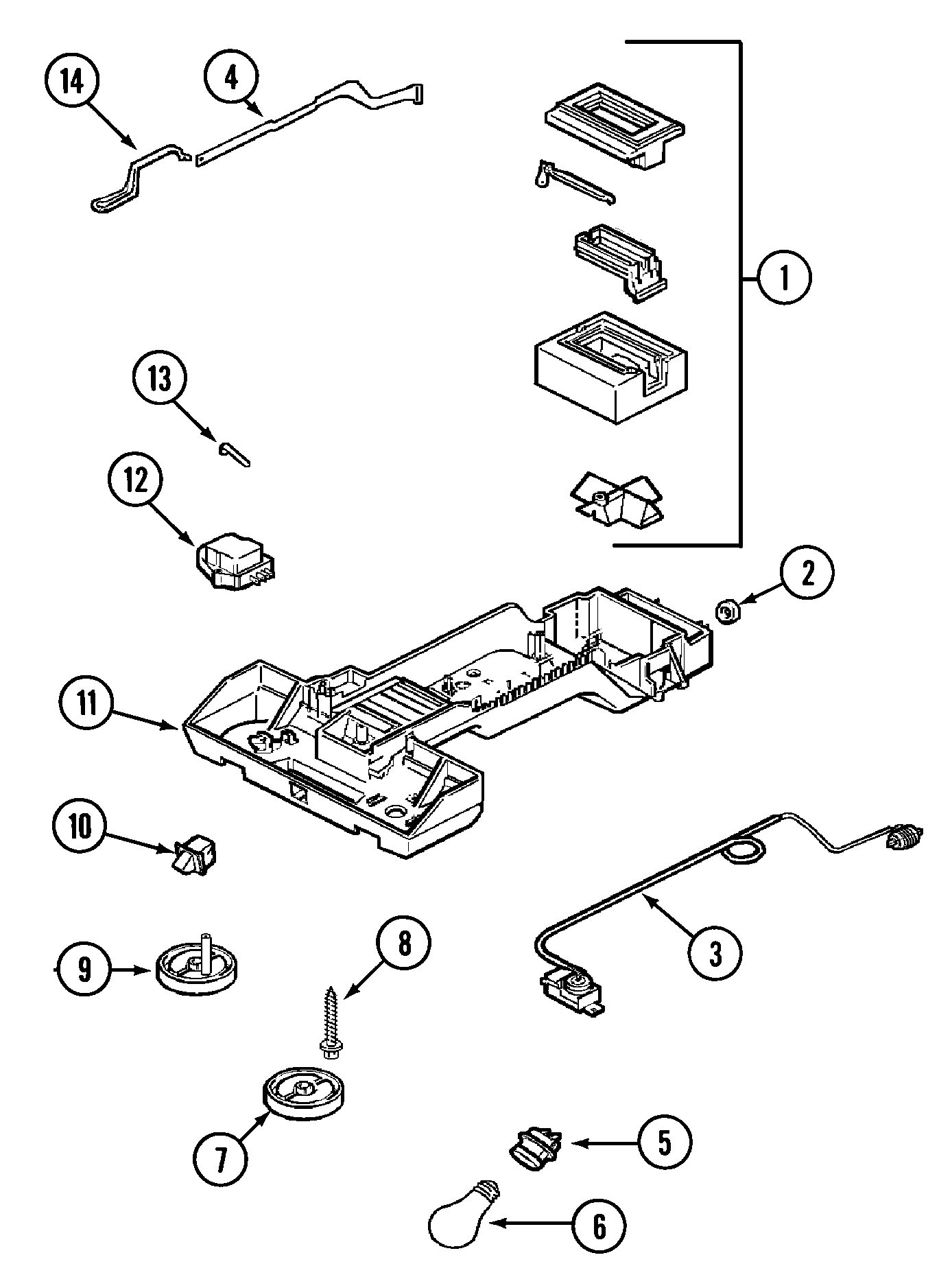 Magic Chef CTB1925GRW controls diagram