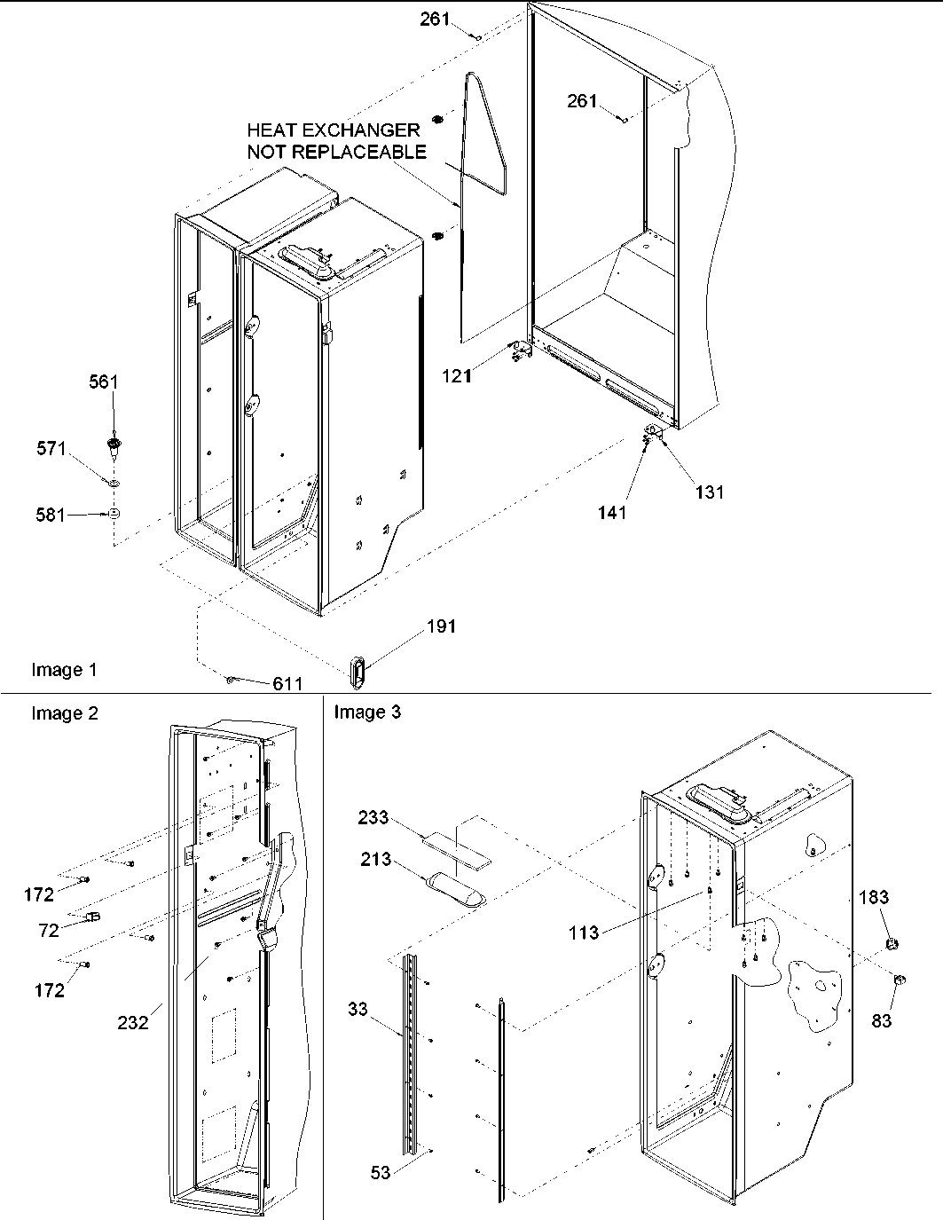 Amana ARS2464BB-PARS2464BB0 cabinet parts diagram
