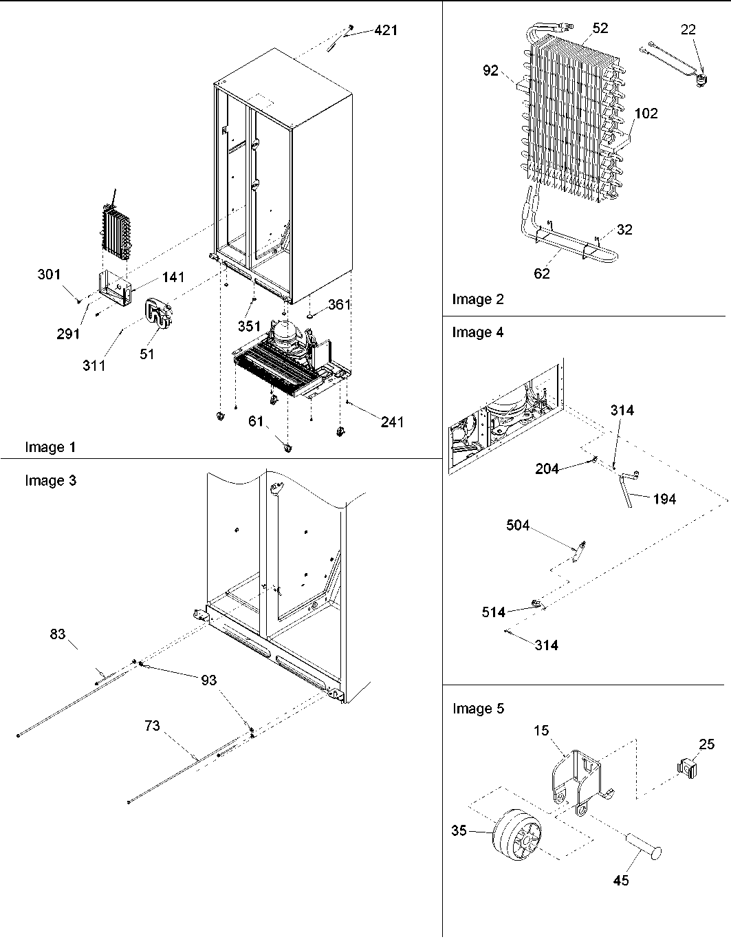 Amana ARS2464BB-PARS2464BB0 evap assy, drier diagram
