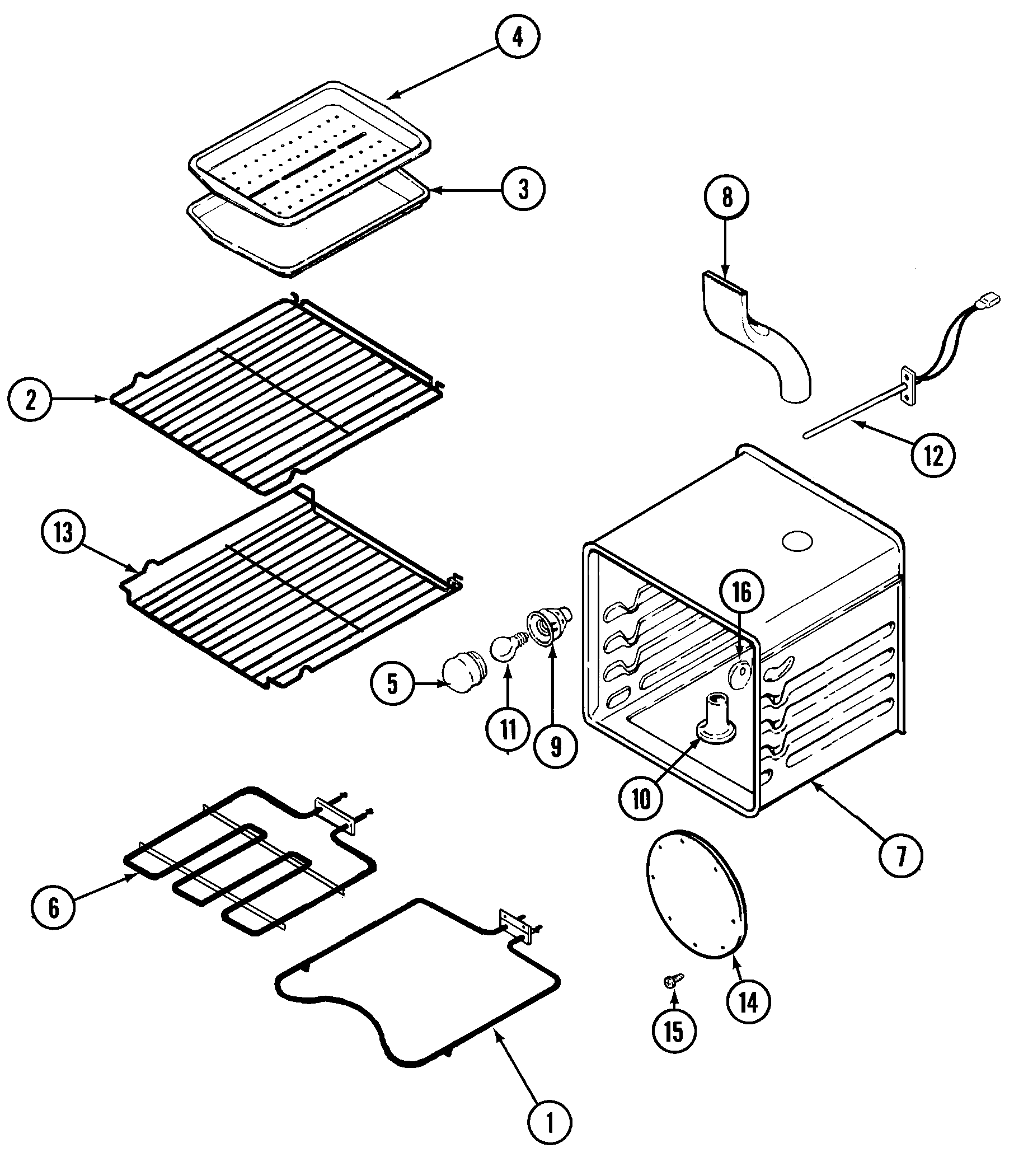Jenn-Air SCE30500B oven diagram