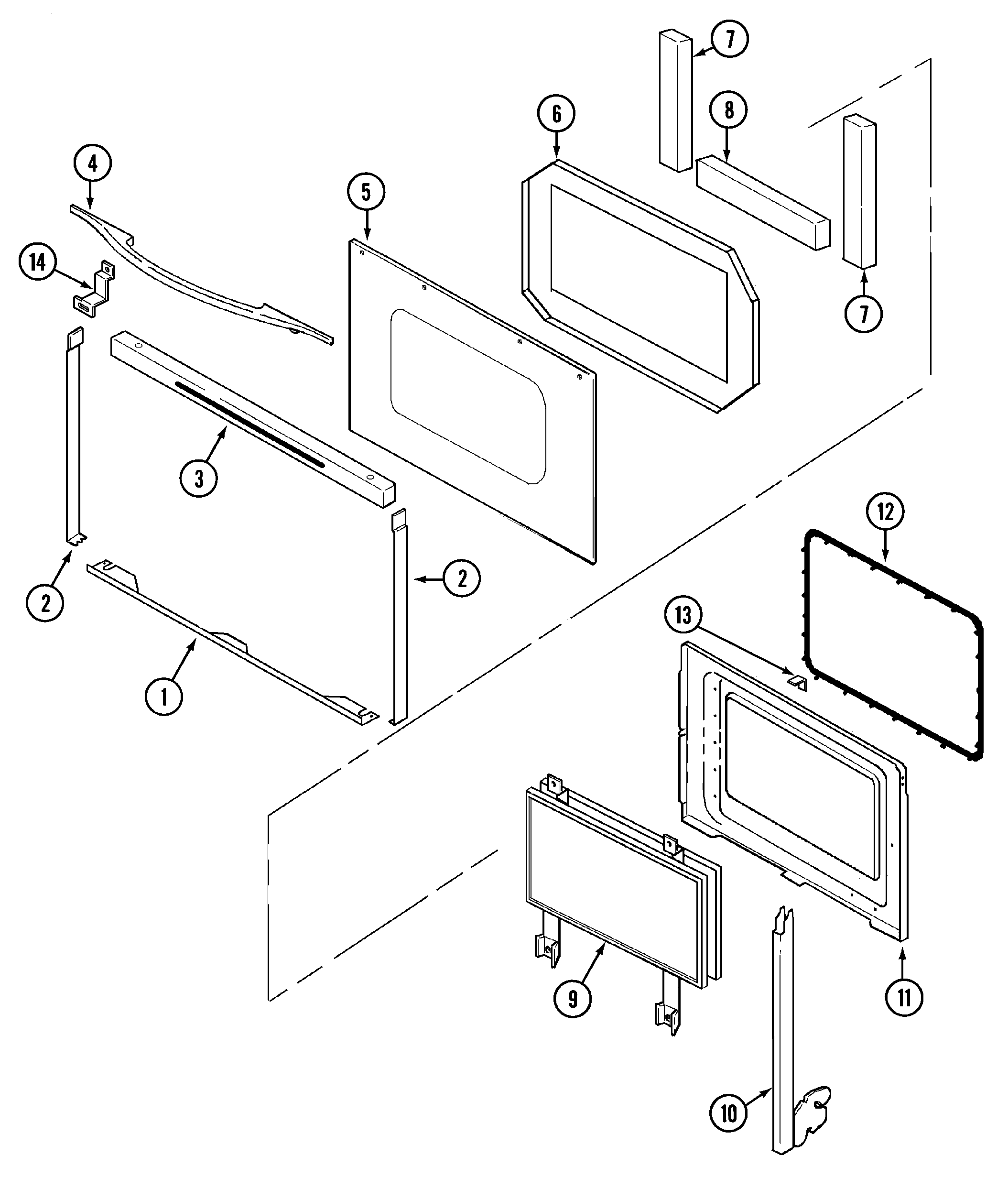 Jenn-Air SCE30500B door diagram