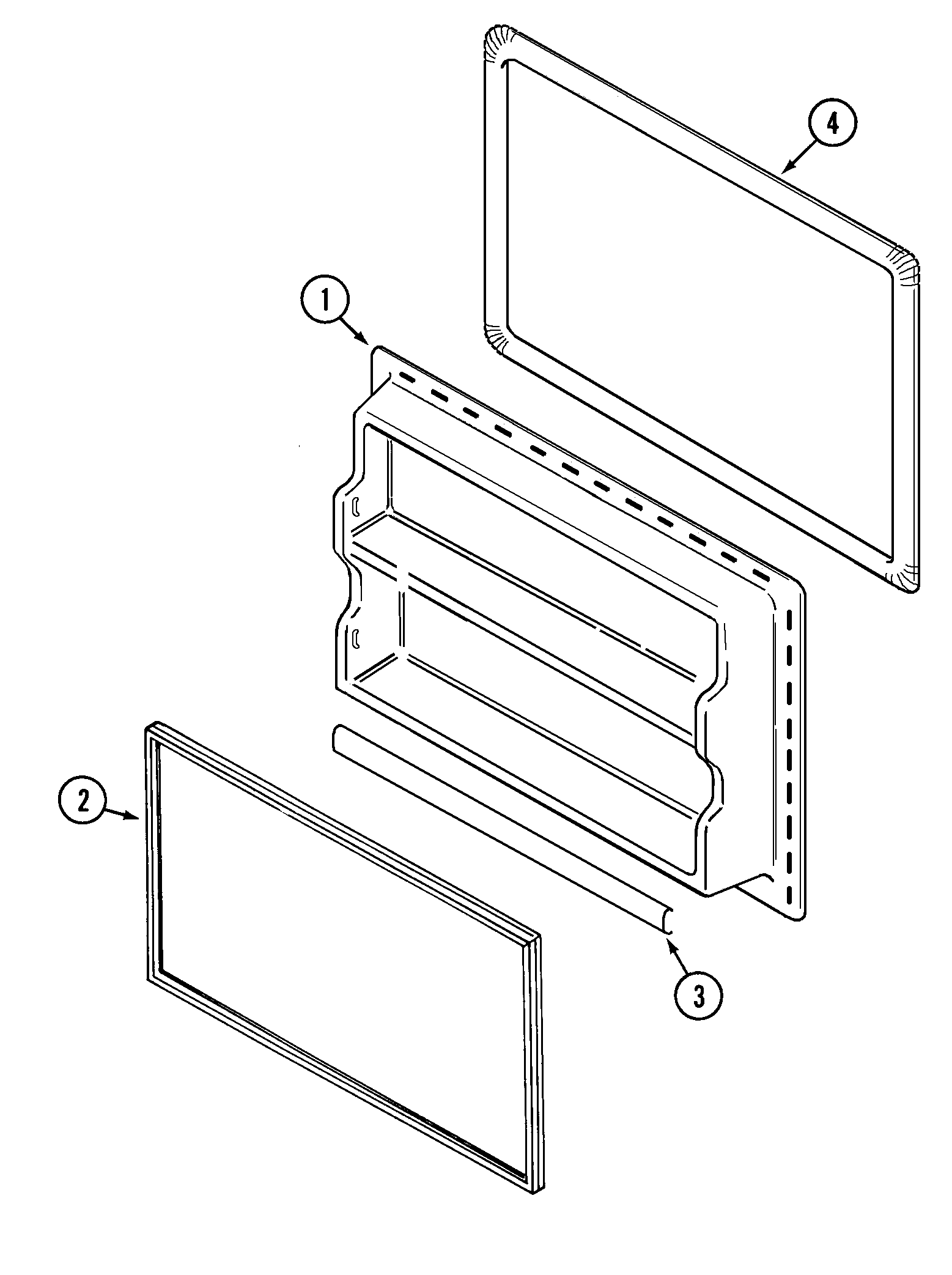 Magic Chef CTL1511BEW freezer inner door diagram