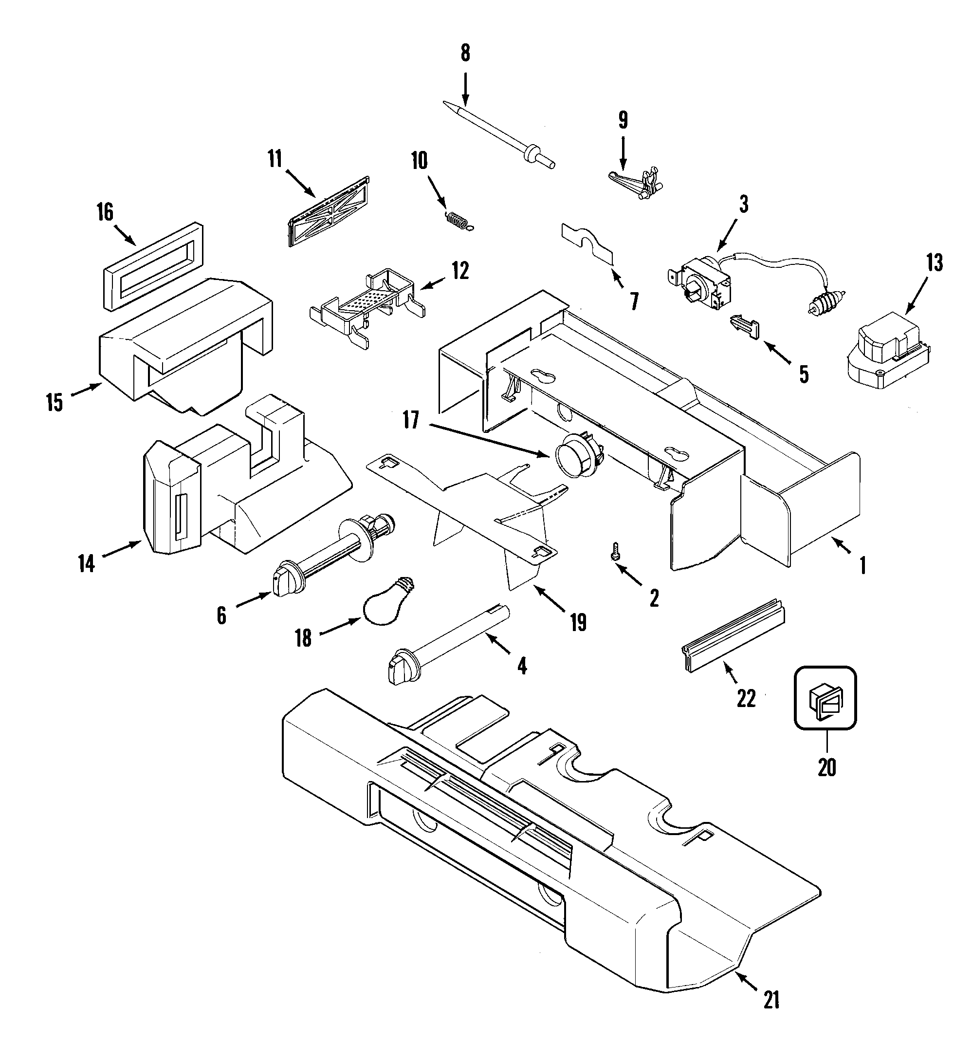 Magic Chef CSD2725ARW controls diagram