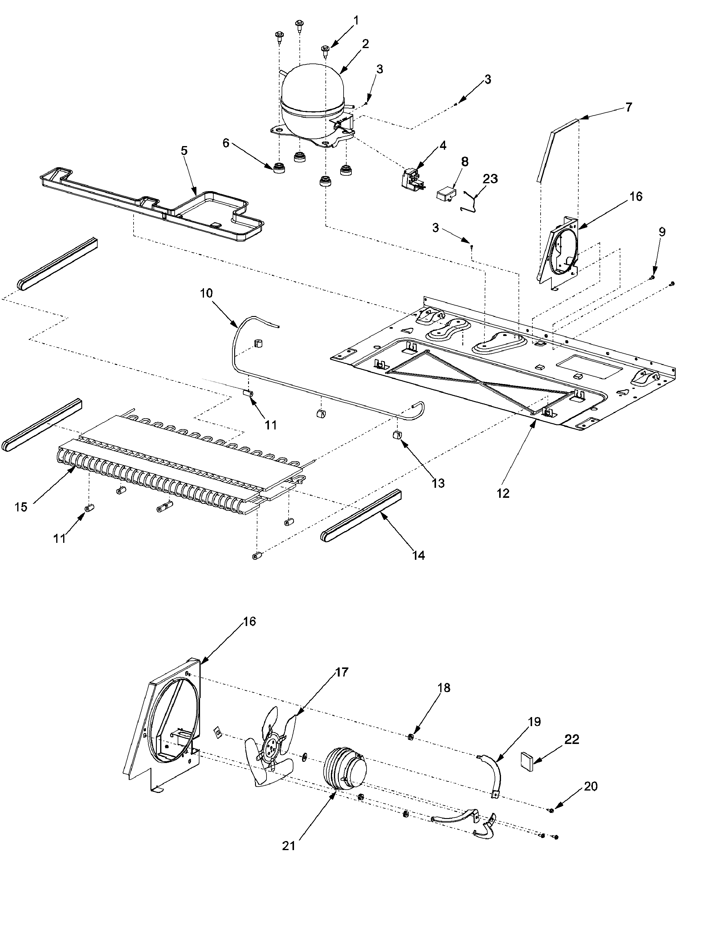 Amana ARS8265BC-PARS8265BC01 compressor diagram