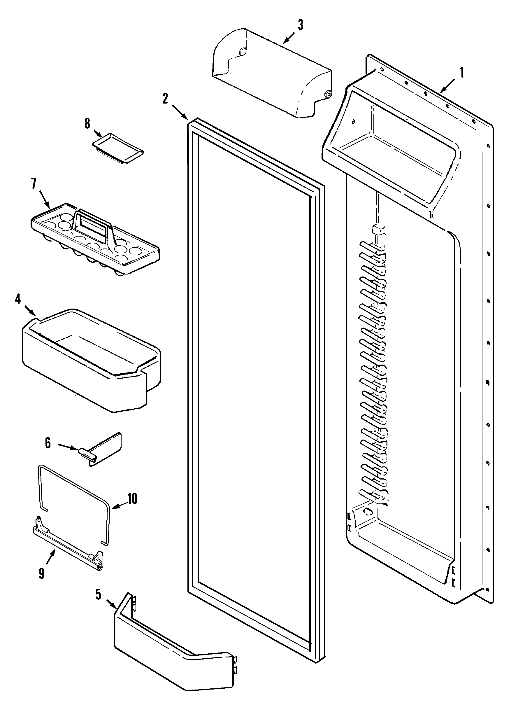 Maytag GS2127PAHW fresh food inner door diagram