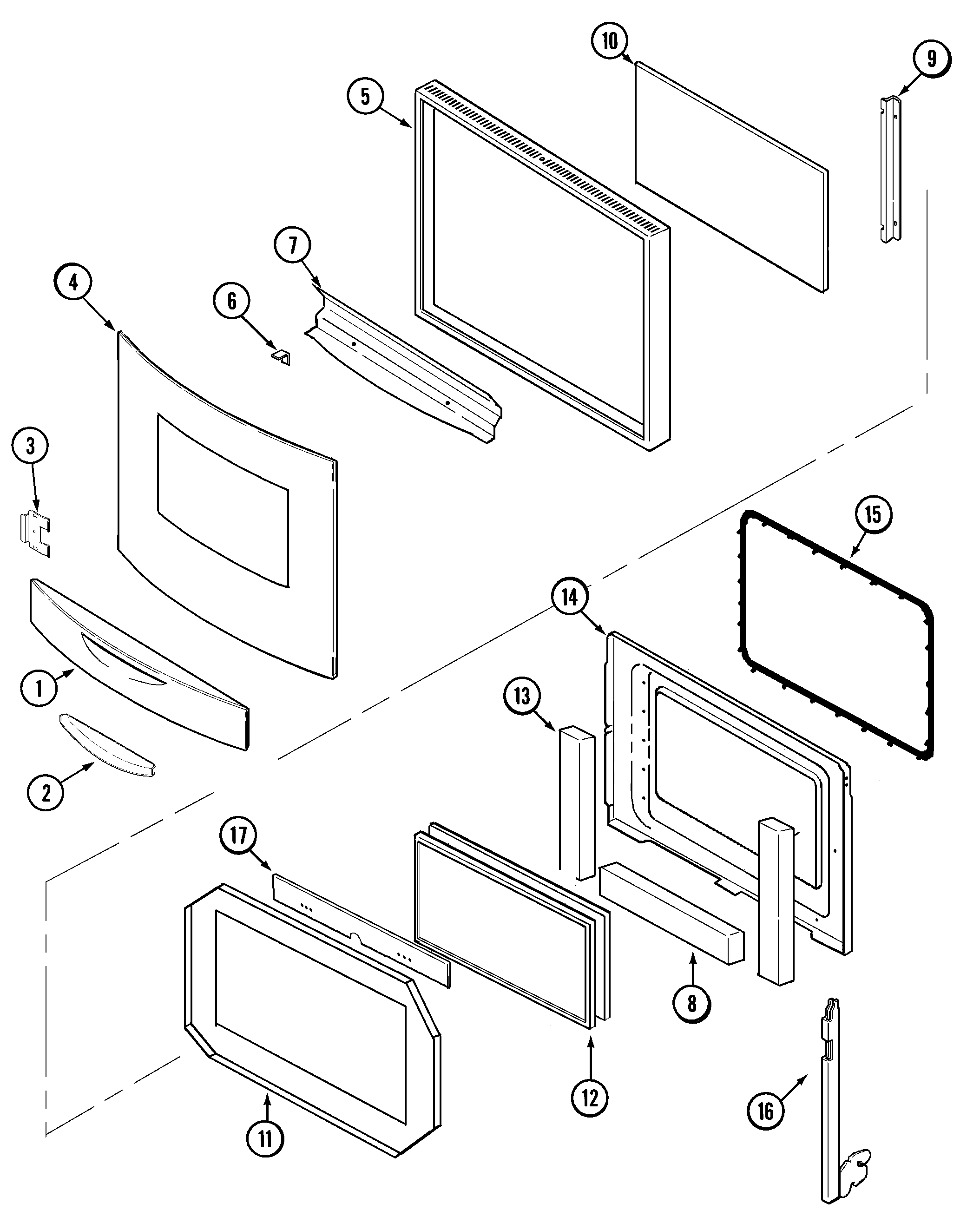 Jenn-Air JMW9530BAW door diagram