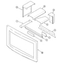 Jenn-Air JMW9530BAQ microwave frame & attachments diagram