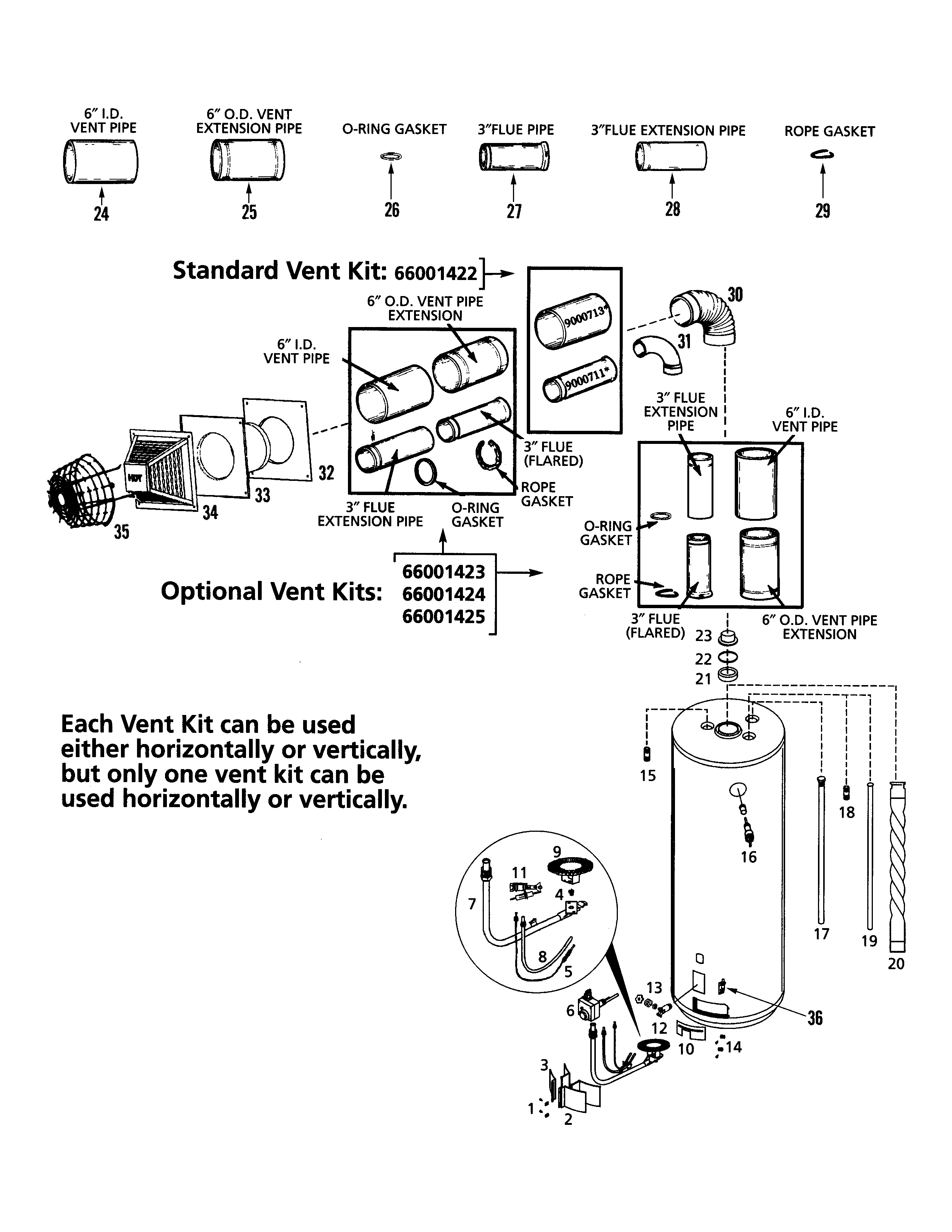 Maytag HJ640PBDS body (models with piezo ignitor) diagram