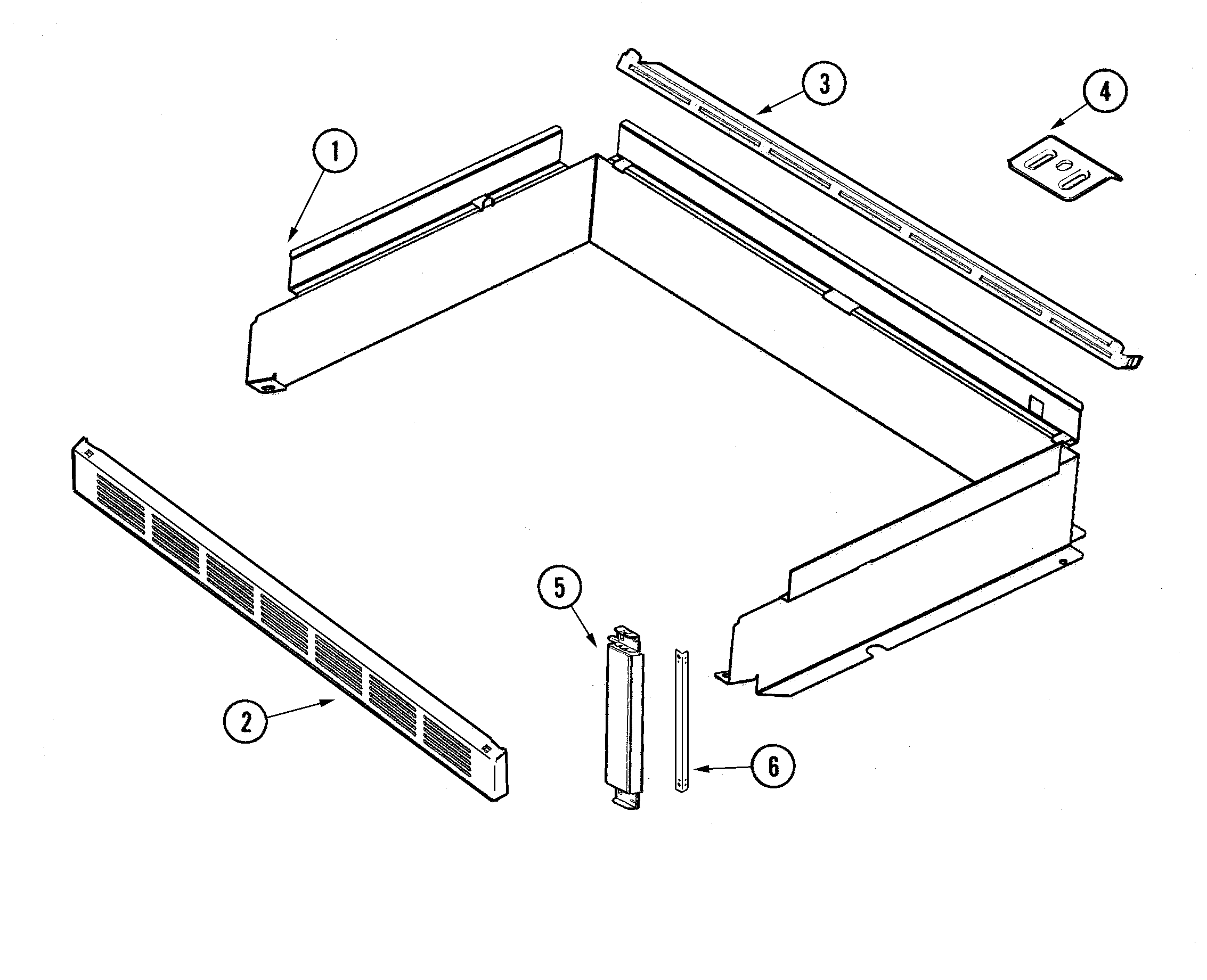 Maytag MMW5527CAB microwave trim & attachments diagram