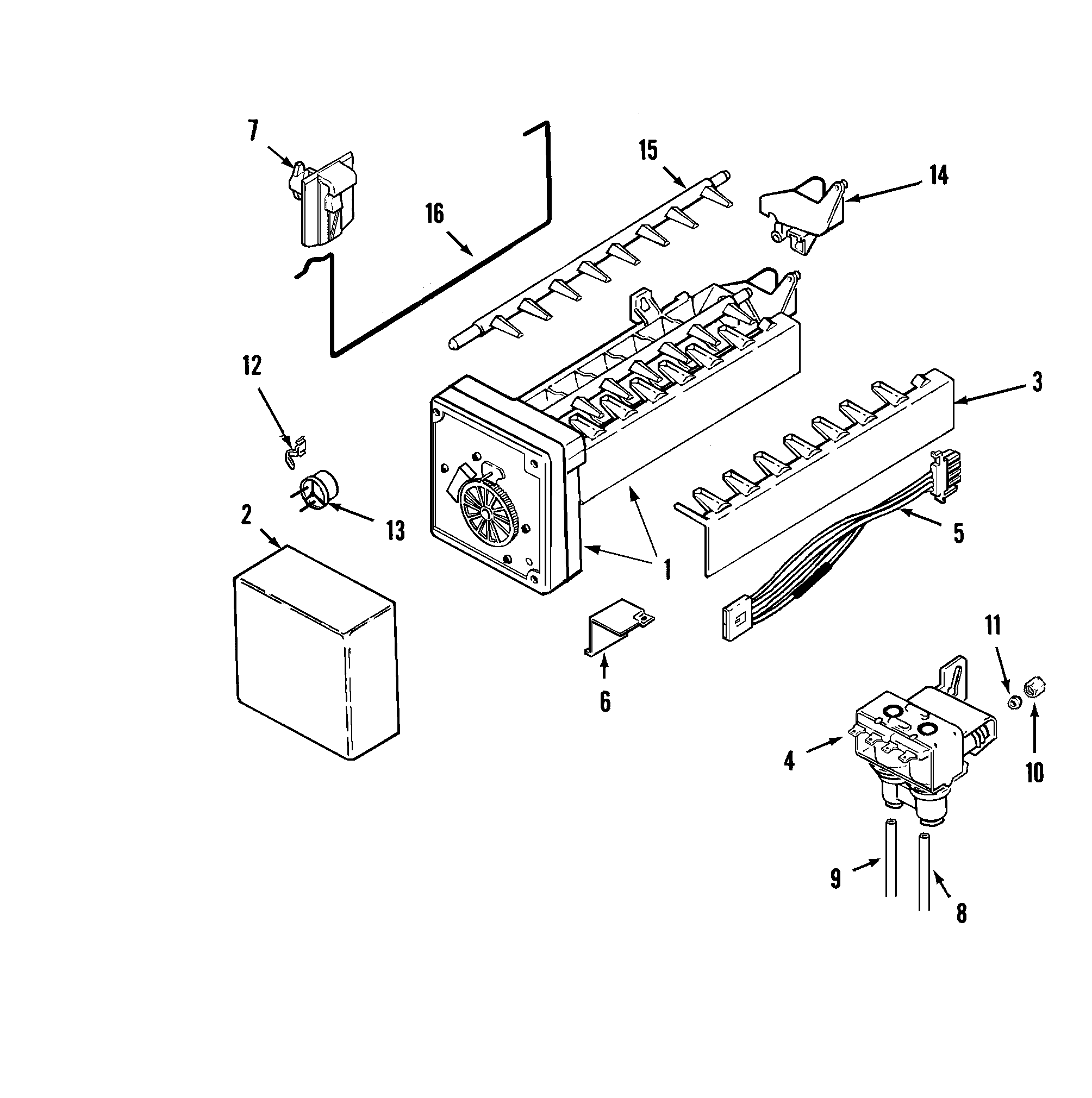 Maytag GC2227CDFW ice maker diagram