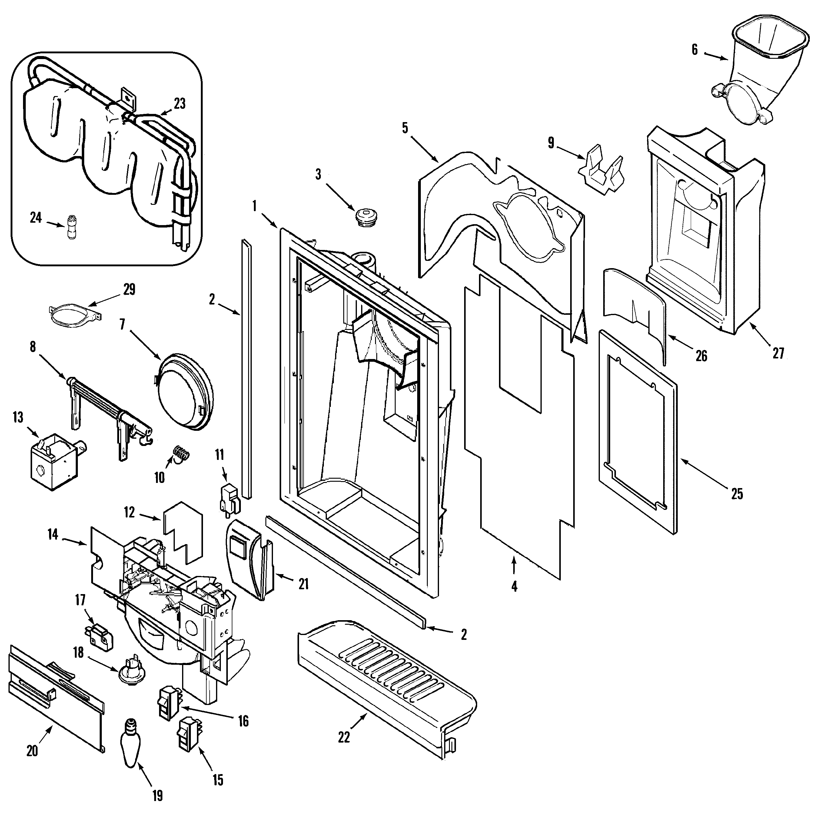 Maytag GC2227CDFW fountain diagram