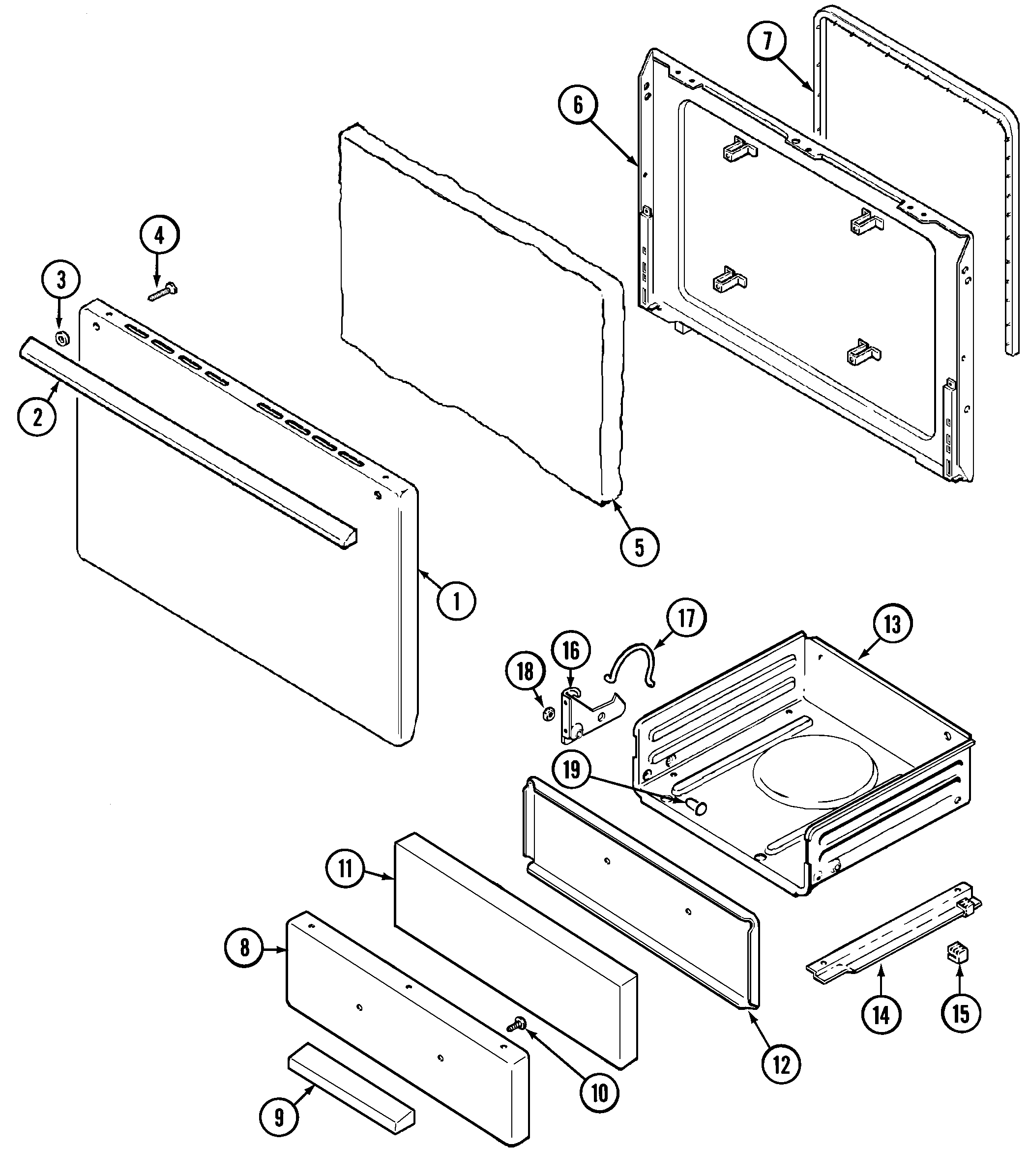 Magic Chef 3100PPW-K door/drawer (3100pp*,3100pp*-k) diagram