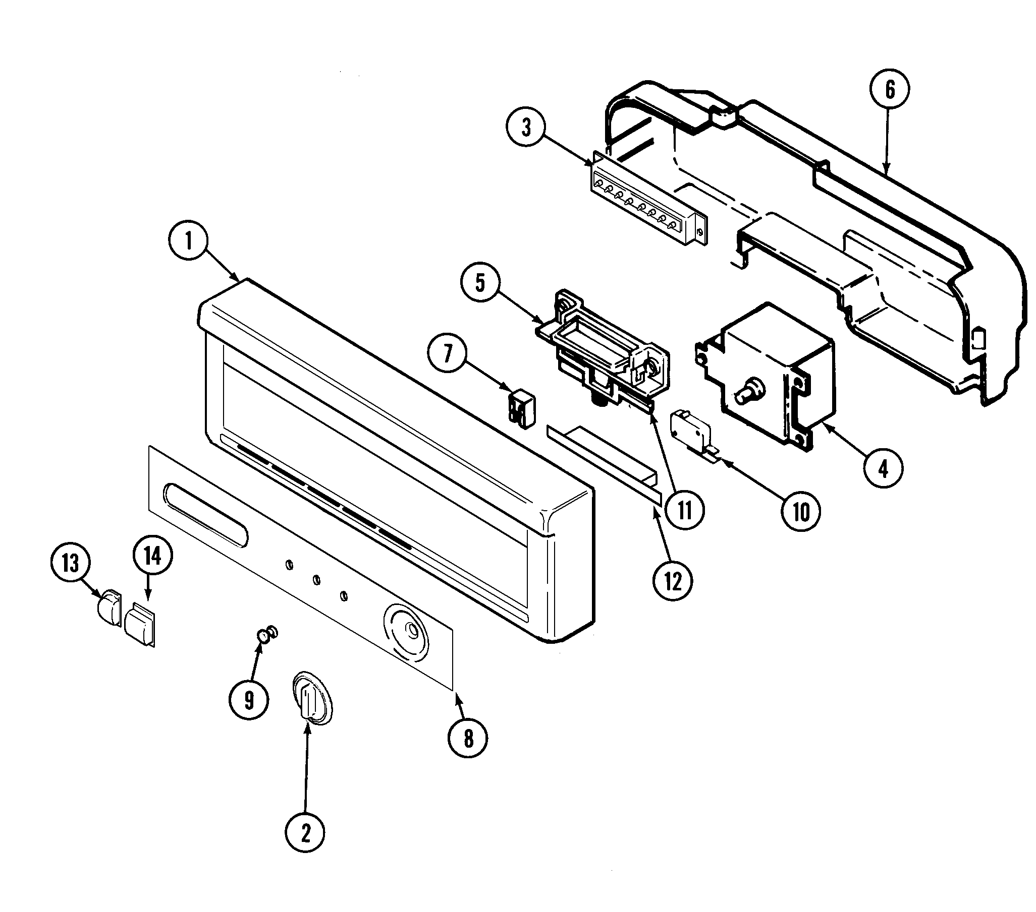Maytag DWU9302AAB control panel diagram