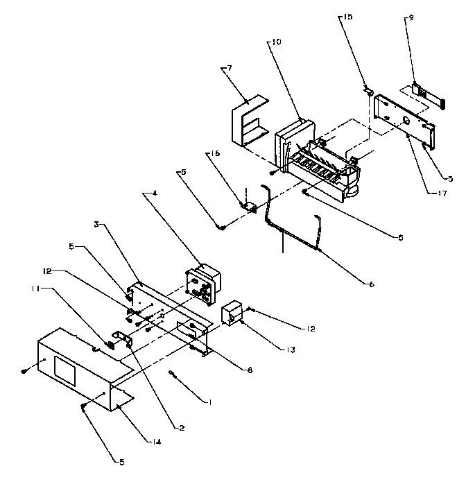 Amana SSD25N5L-P1178903WL ice maker diagram