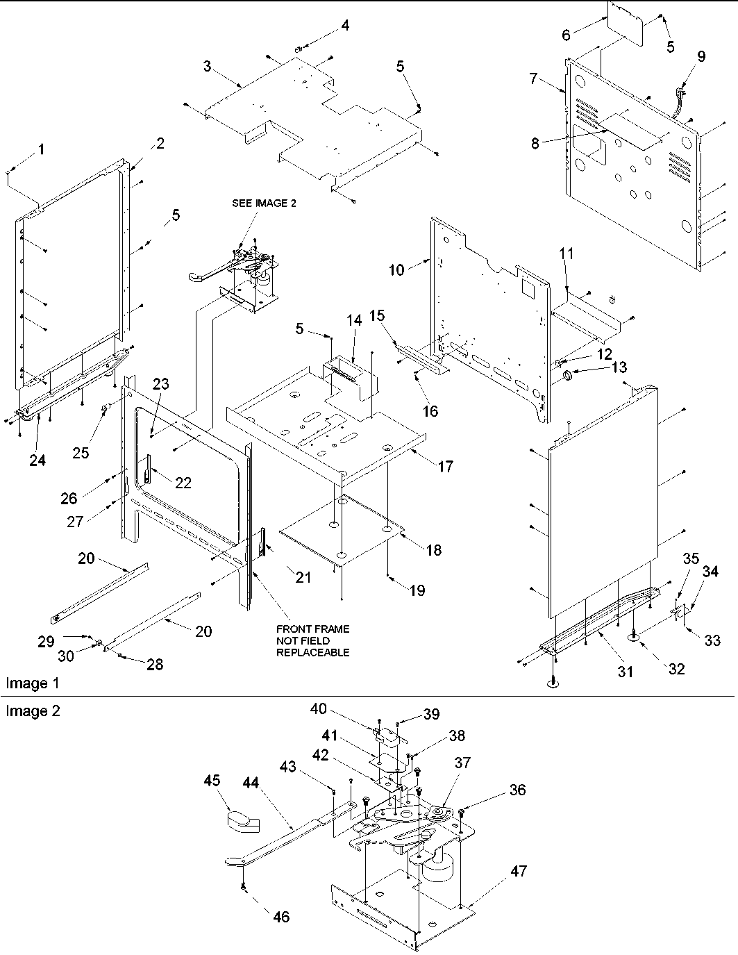 Amana ARG7303WW-P1143392NWW cabinet diagram