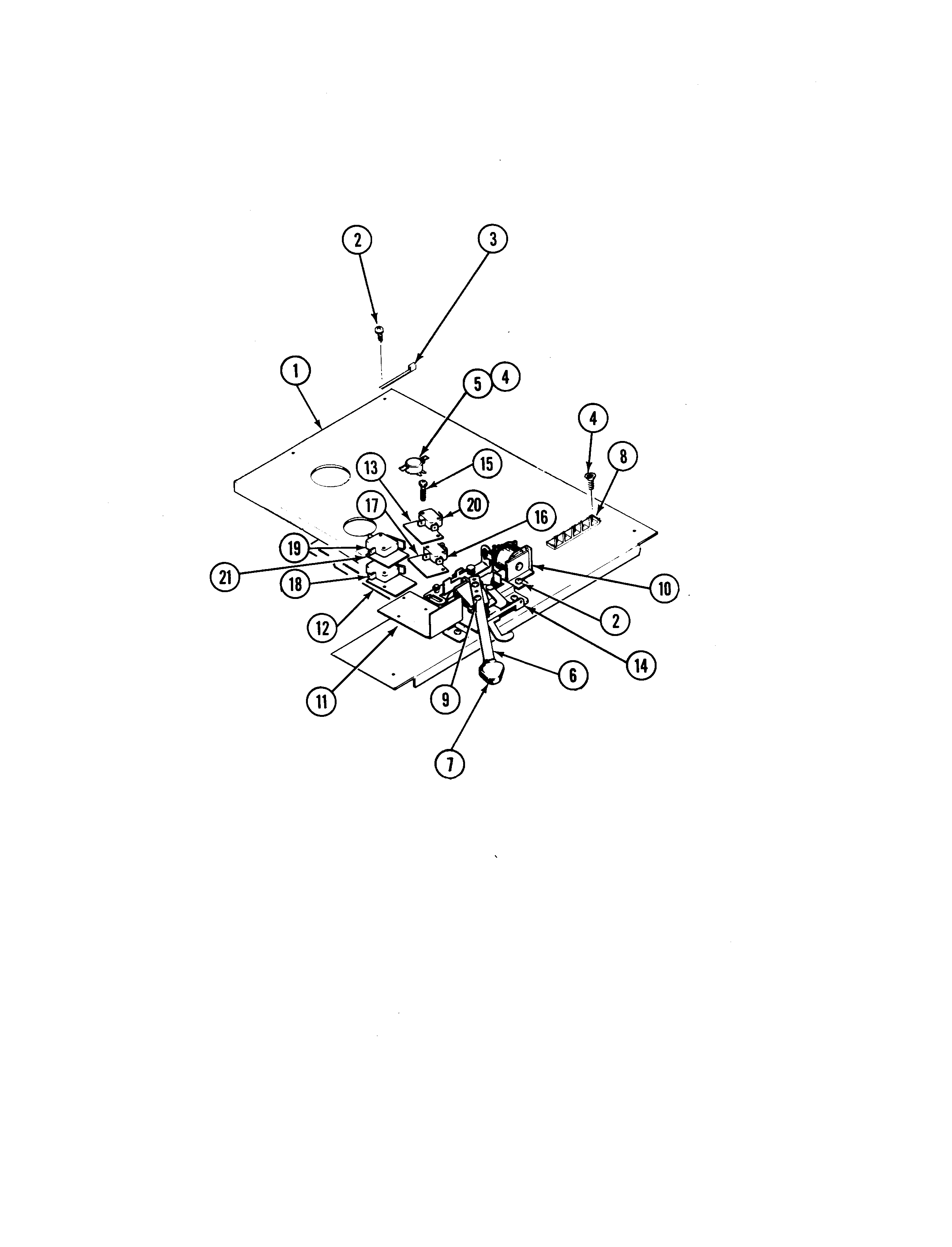 Jenn-Air S136B internal controls diagram
