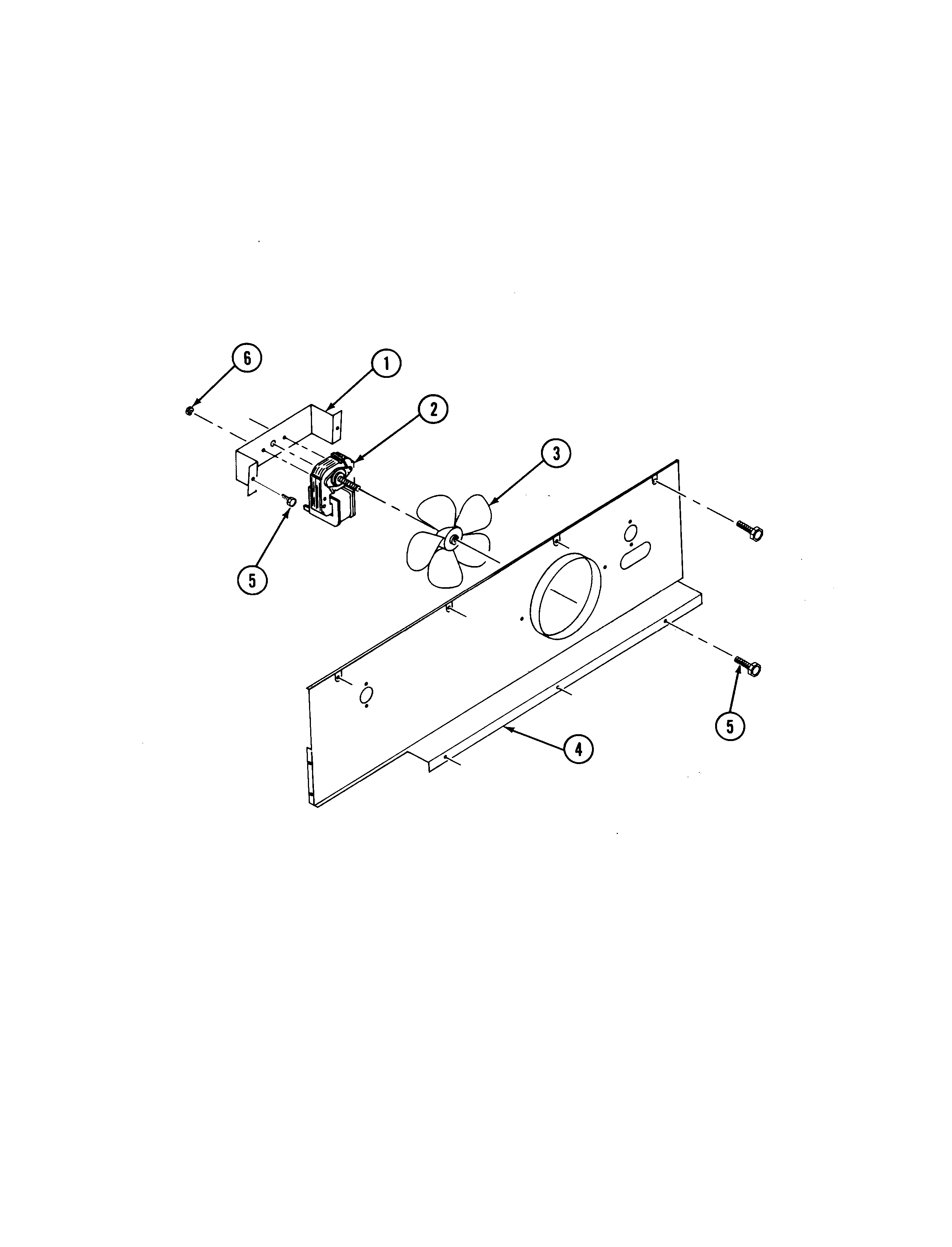Jenn-Air S136B blower motor (cooling) diagram