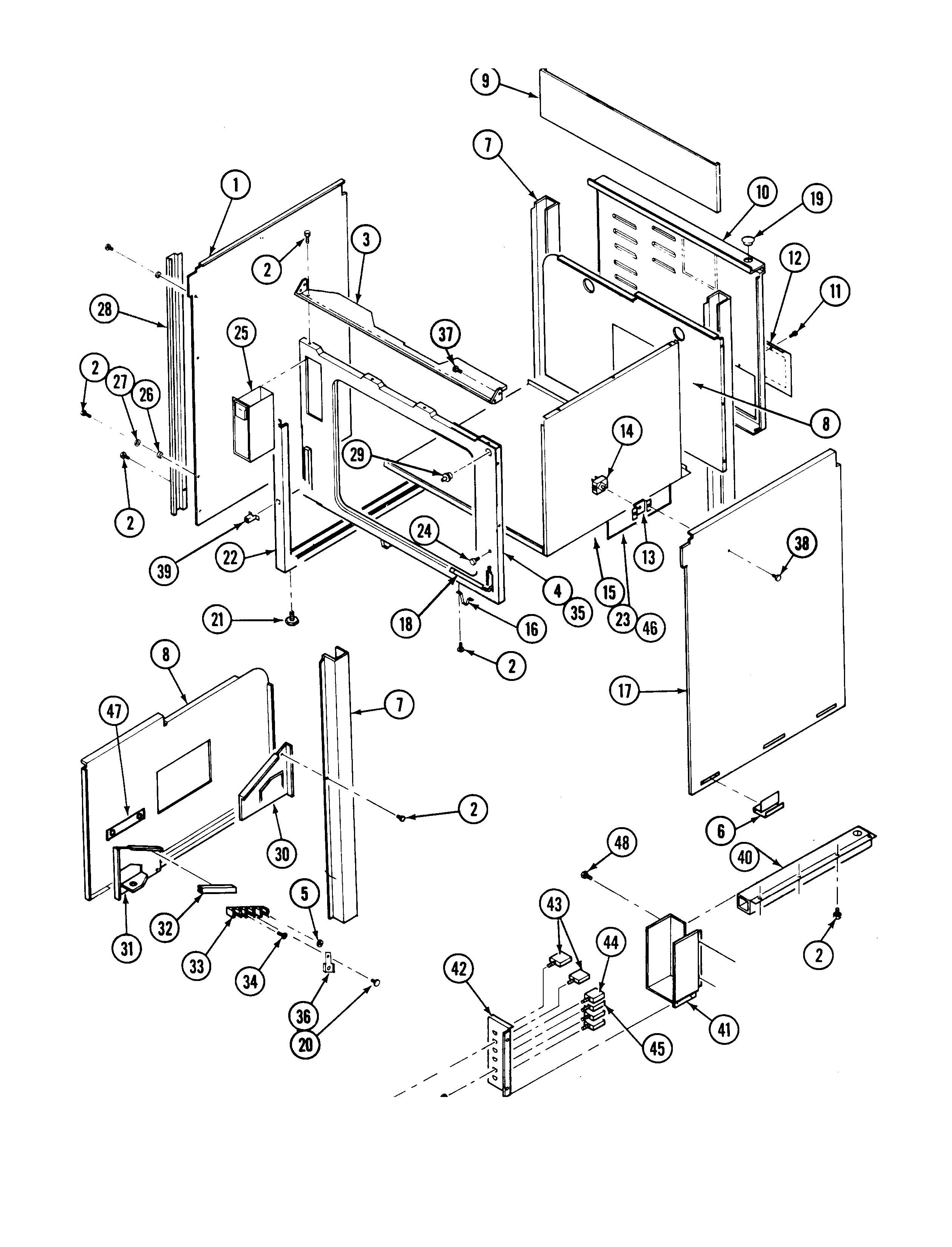 Jenn-Air S136W-C body diagram