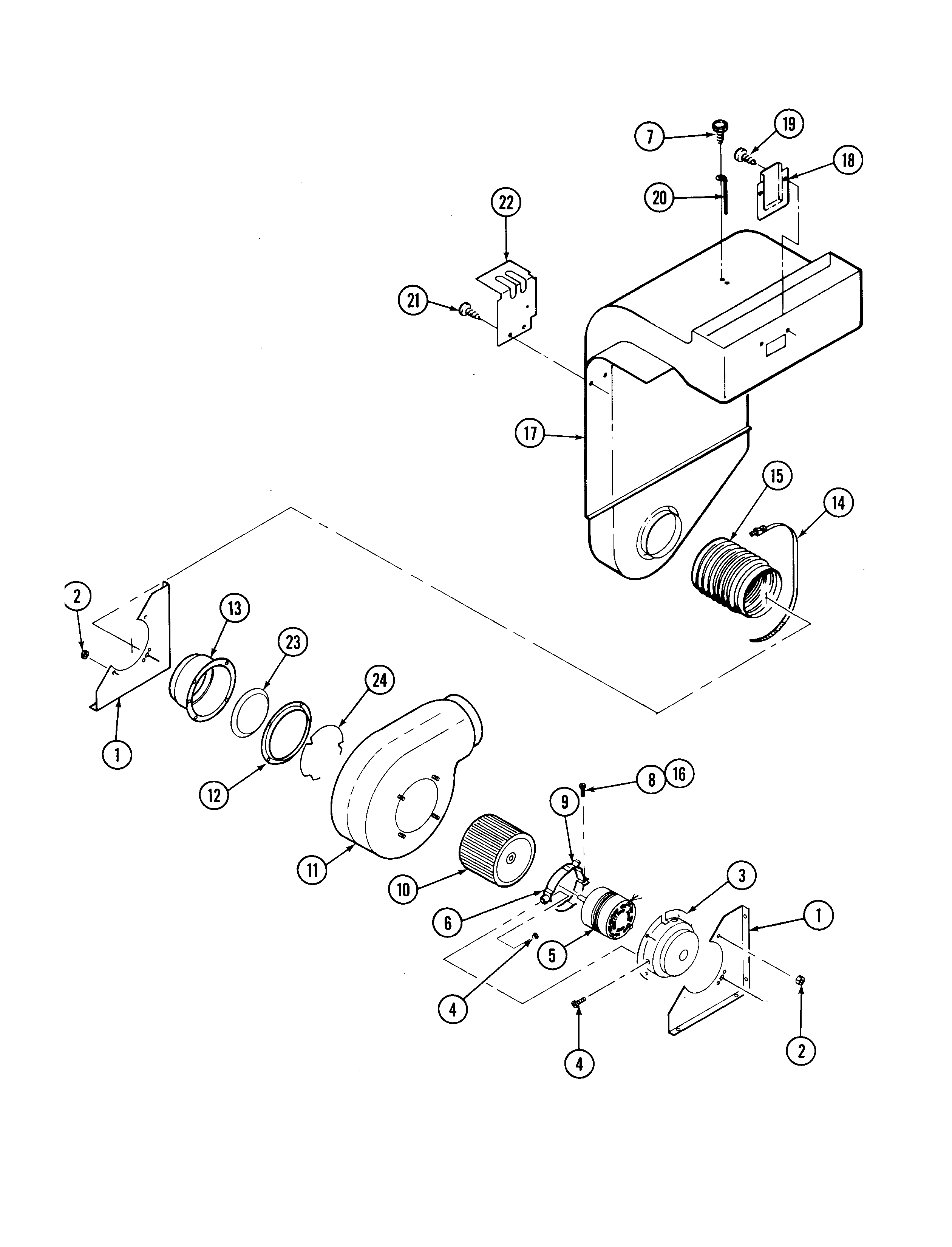 Jenn-Air S136W-C blower motor diagram