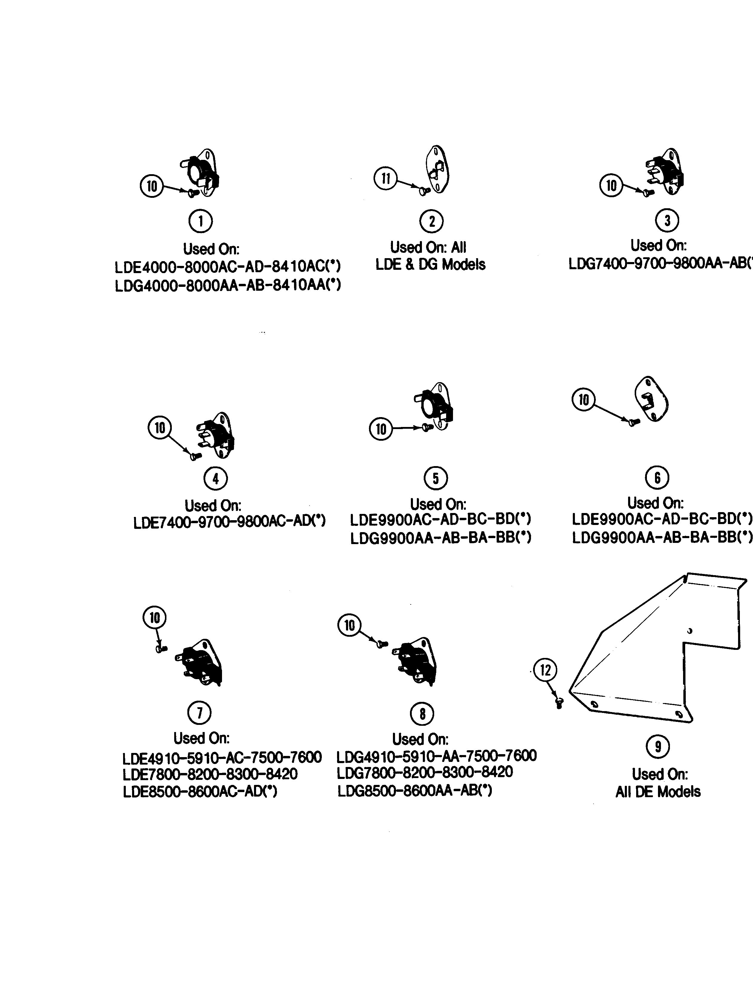 Maytag LDG7400AAL thermostats diagram