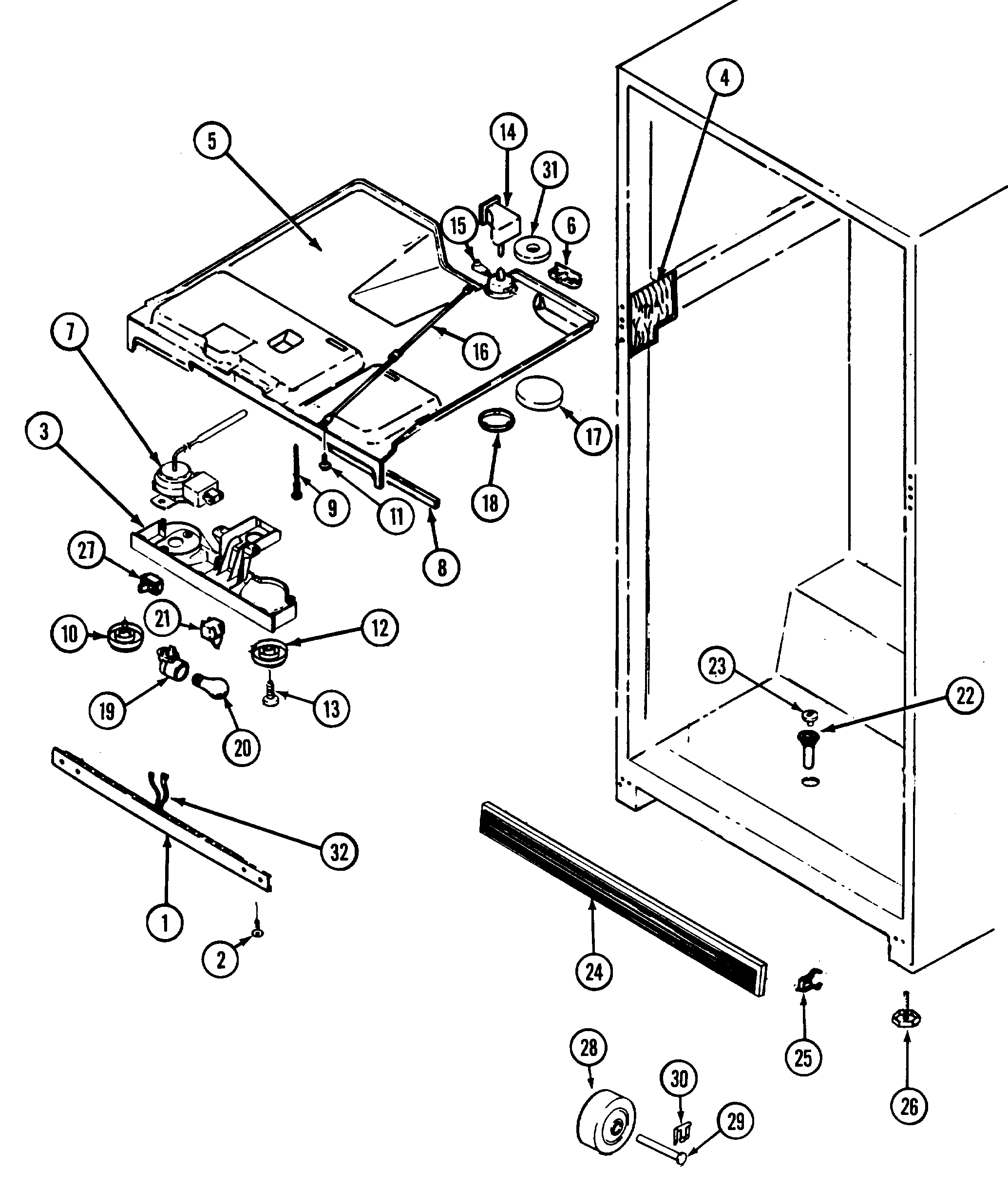 Maytag GT23A83A fresh food compartment diagram