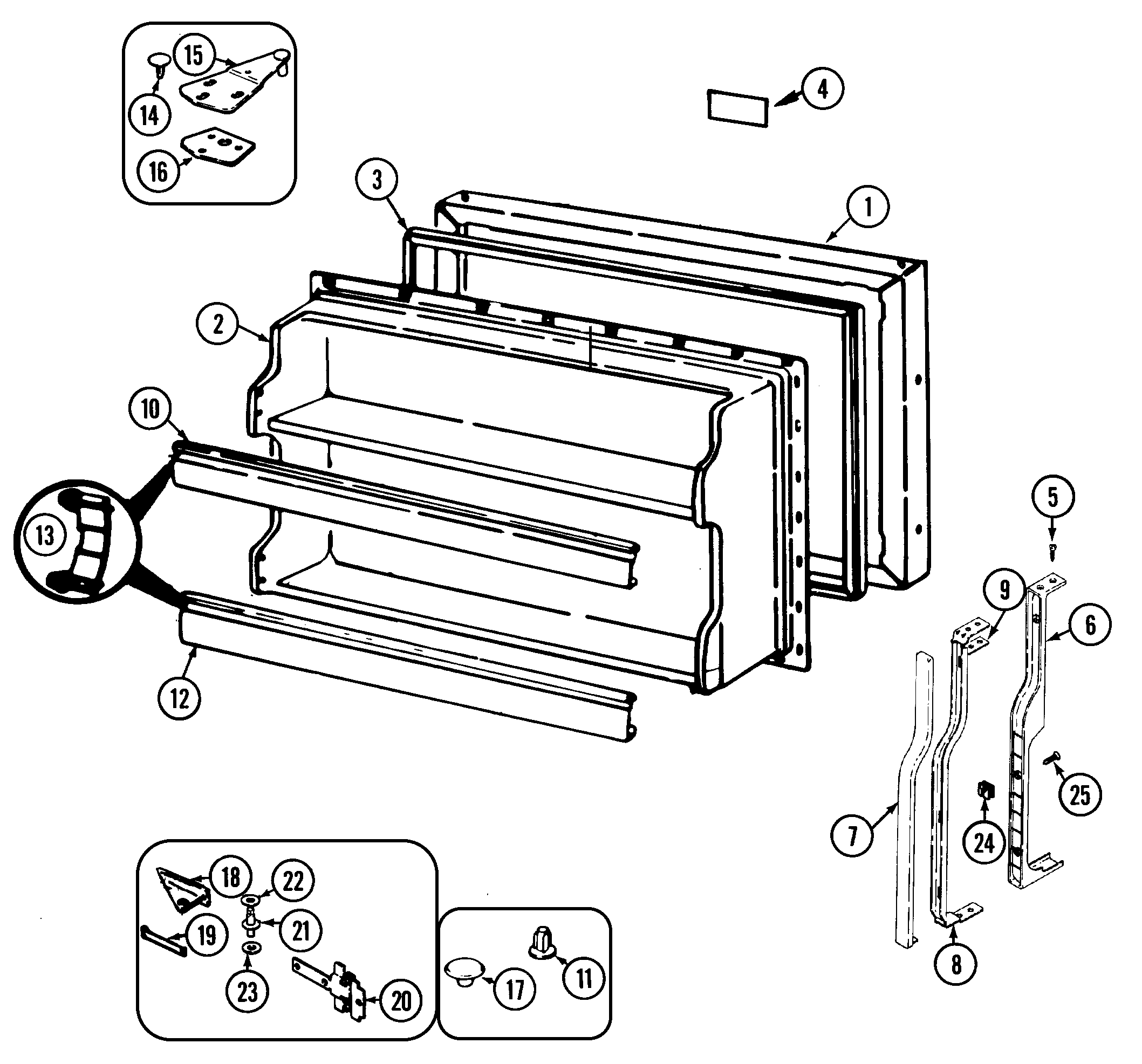 Maytag GT23A83A freezer door diagram