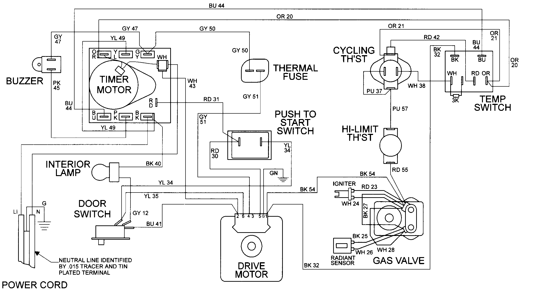 Maytag MDG4916AWW wiring information diagram