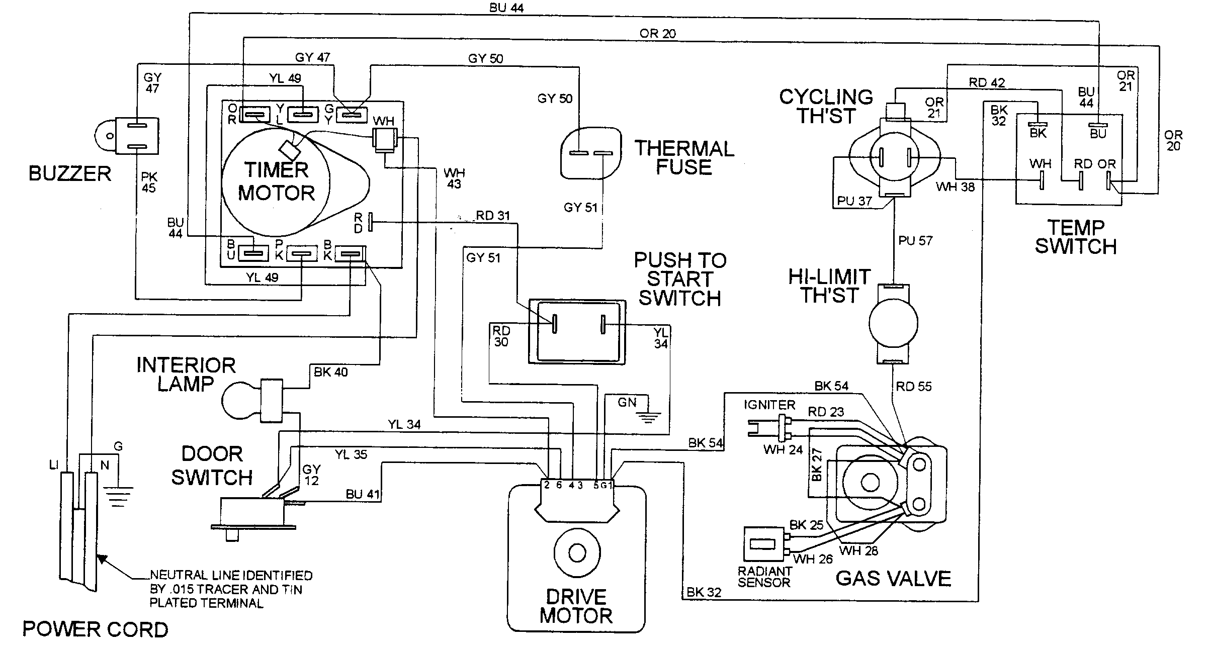 Maytag MDG8416AWW wiring information diagram