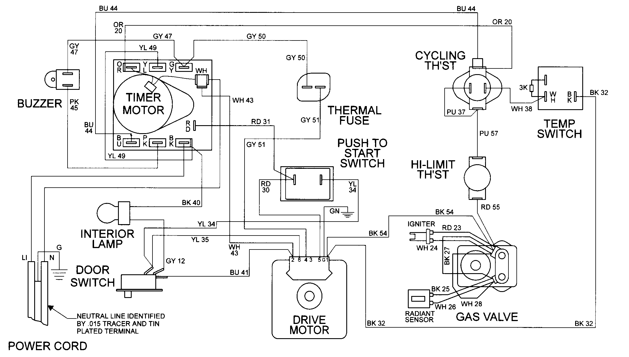 Maytag MDG9357AWA wiring information diagram