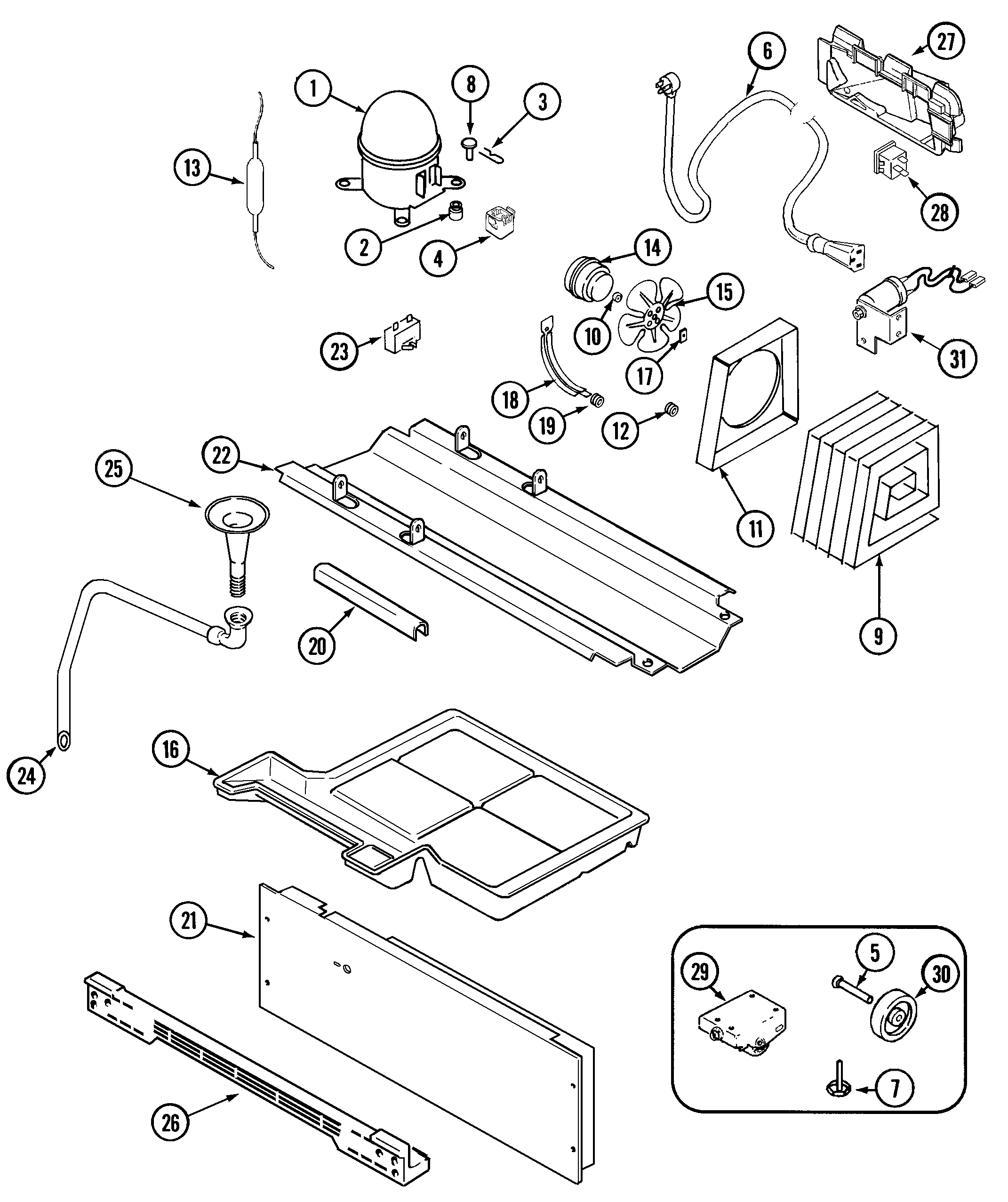 Maytag KFU5755 compressor (rev 17) diagram