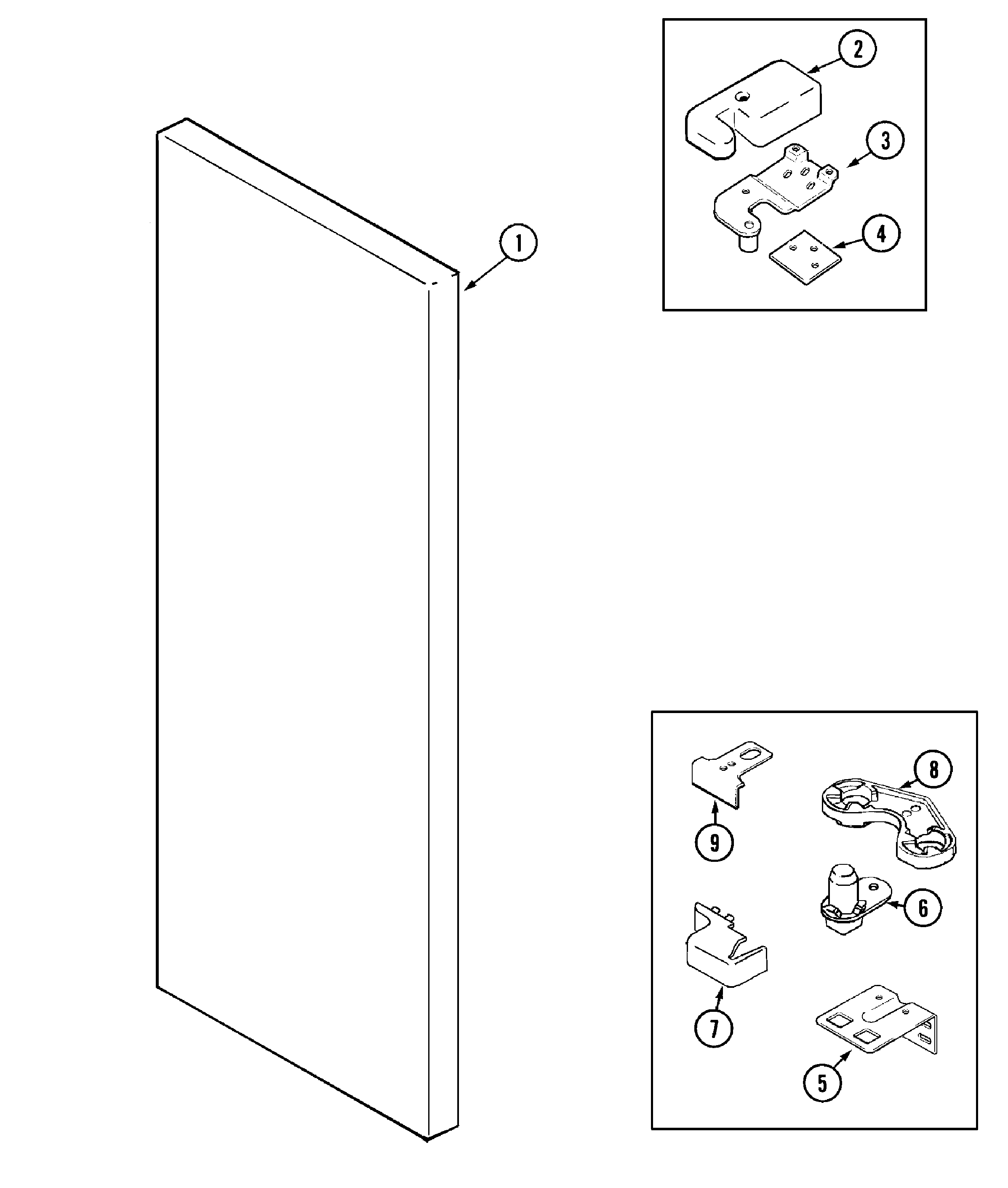 Maytag KG57U95SKD fresh food outer door diagram