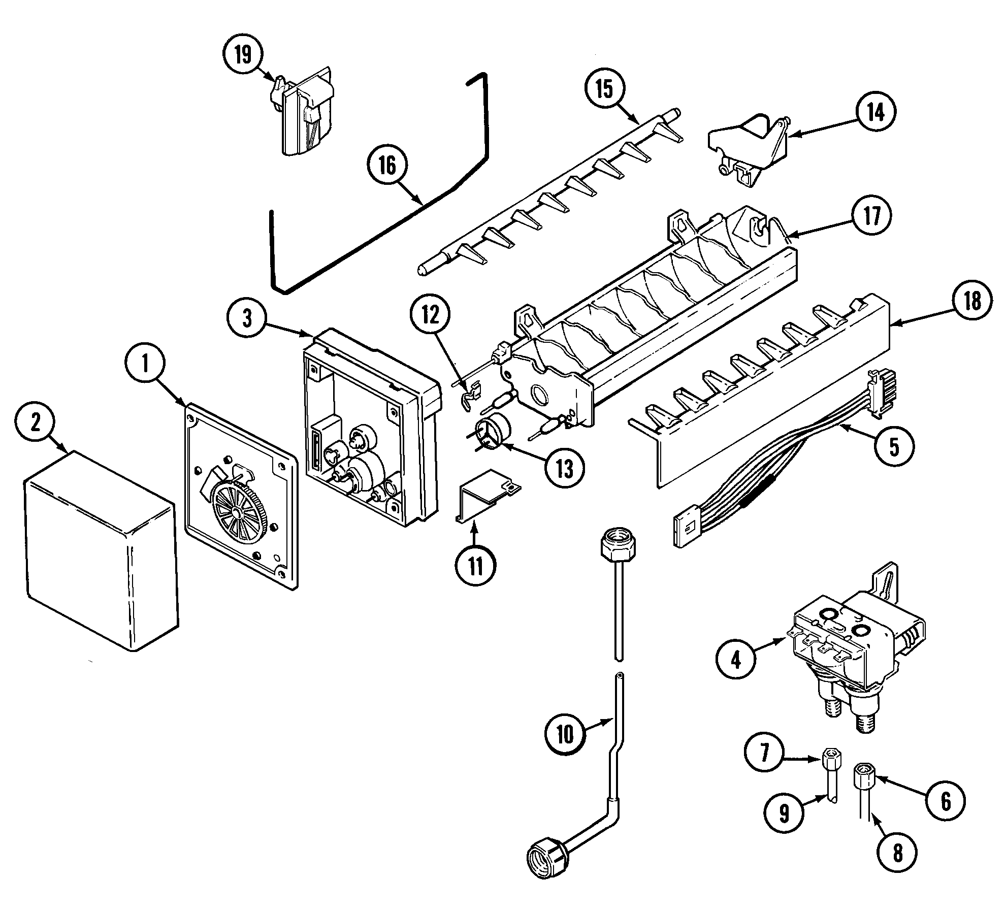 Maytag KG57U95SKD ice maker diagram