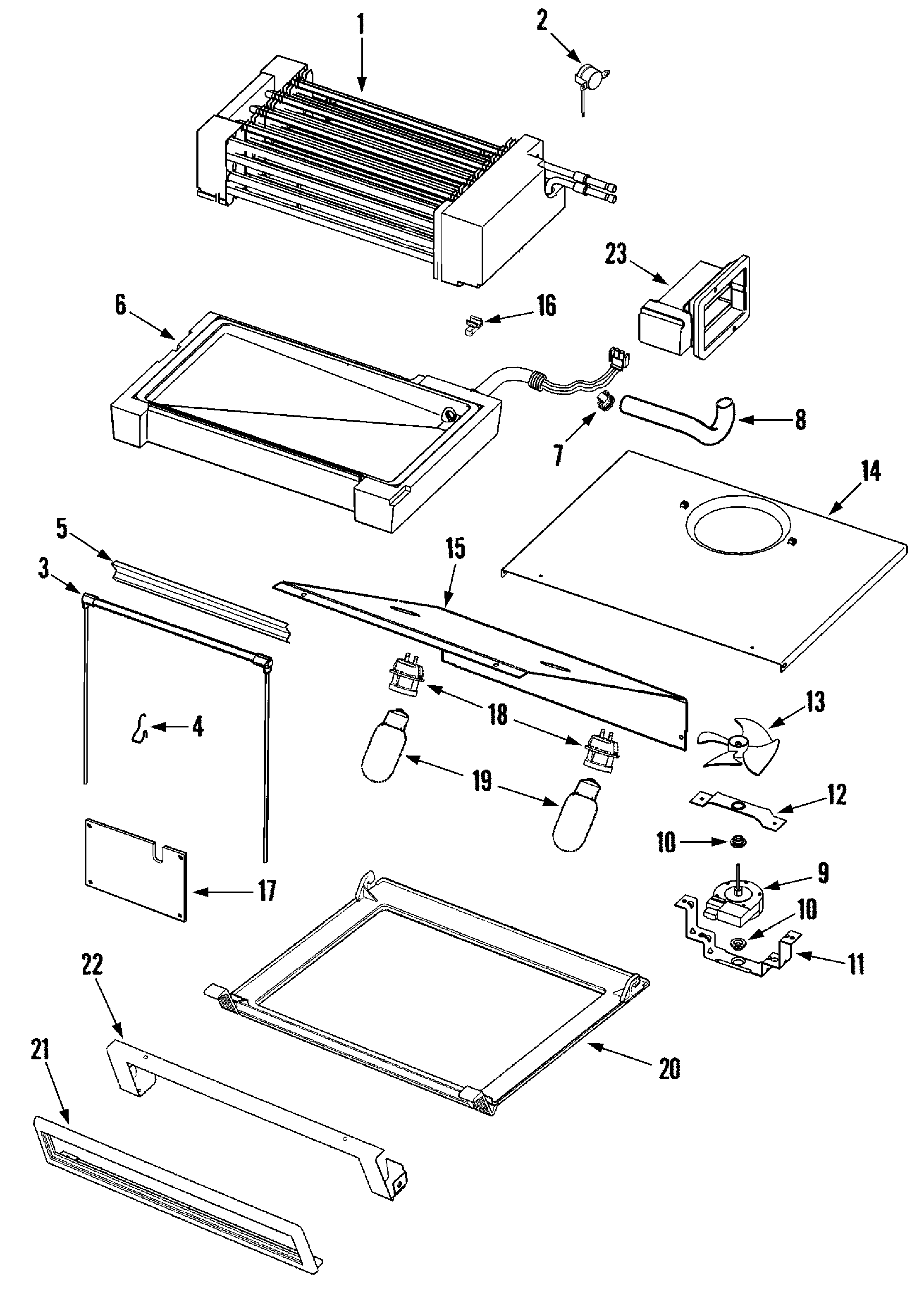 Jenn-Air JS829SEBGB evaporator compartment diagram