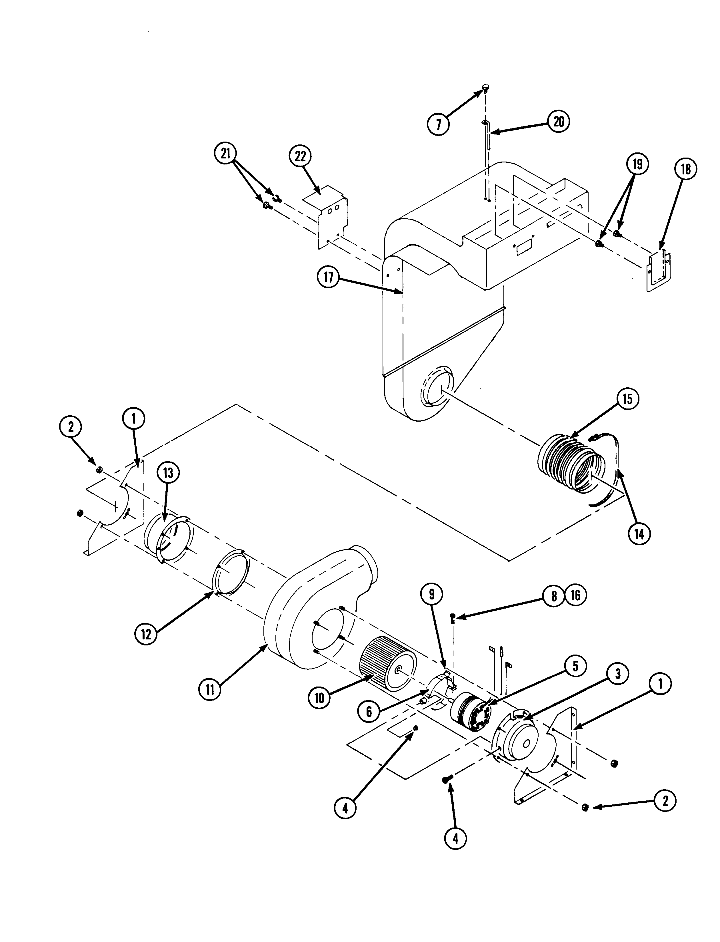 Jenn-Air S166W-C blower motor diagram