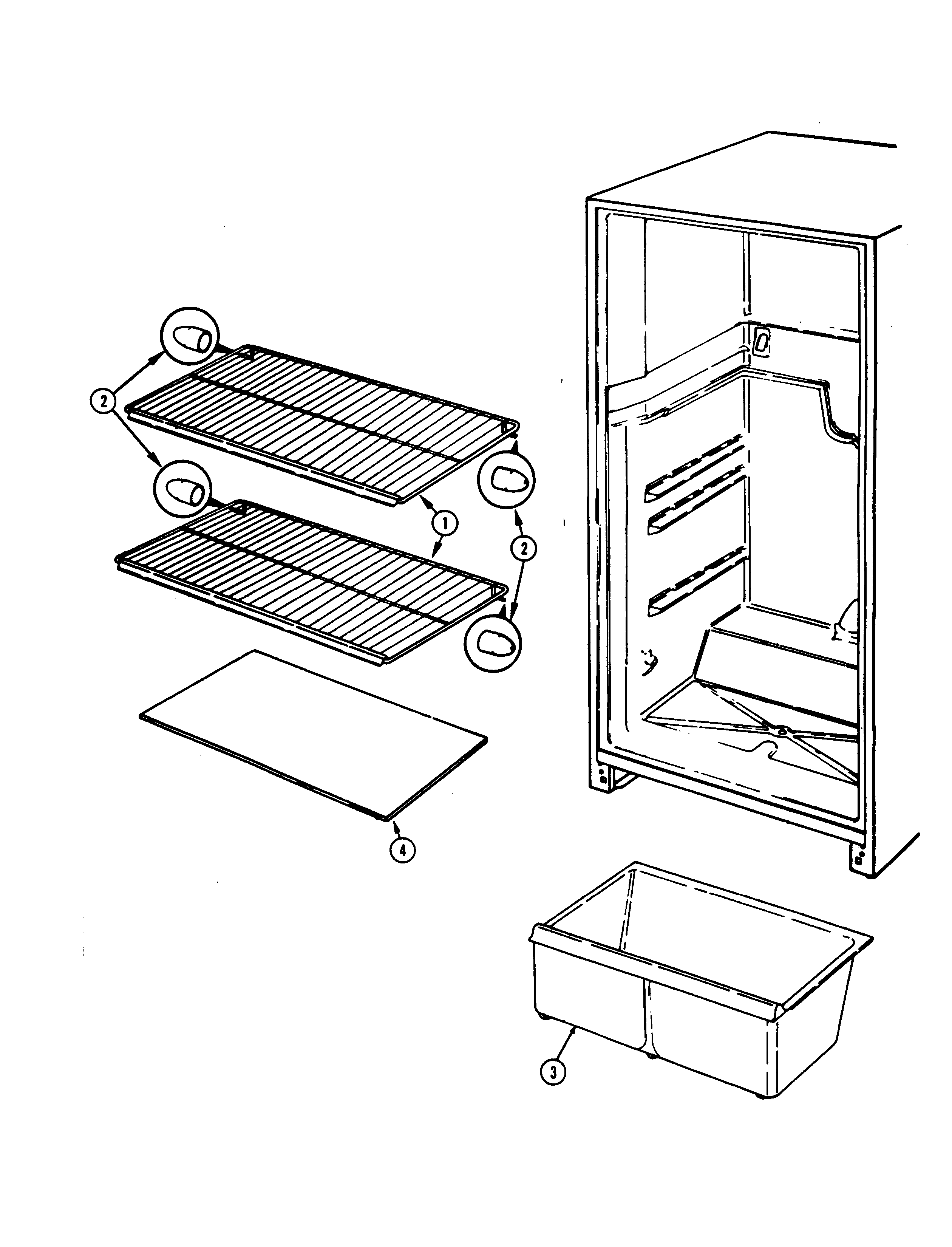 Crosley CT15X4A-DC16A shelves & accessories diagram