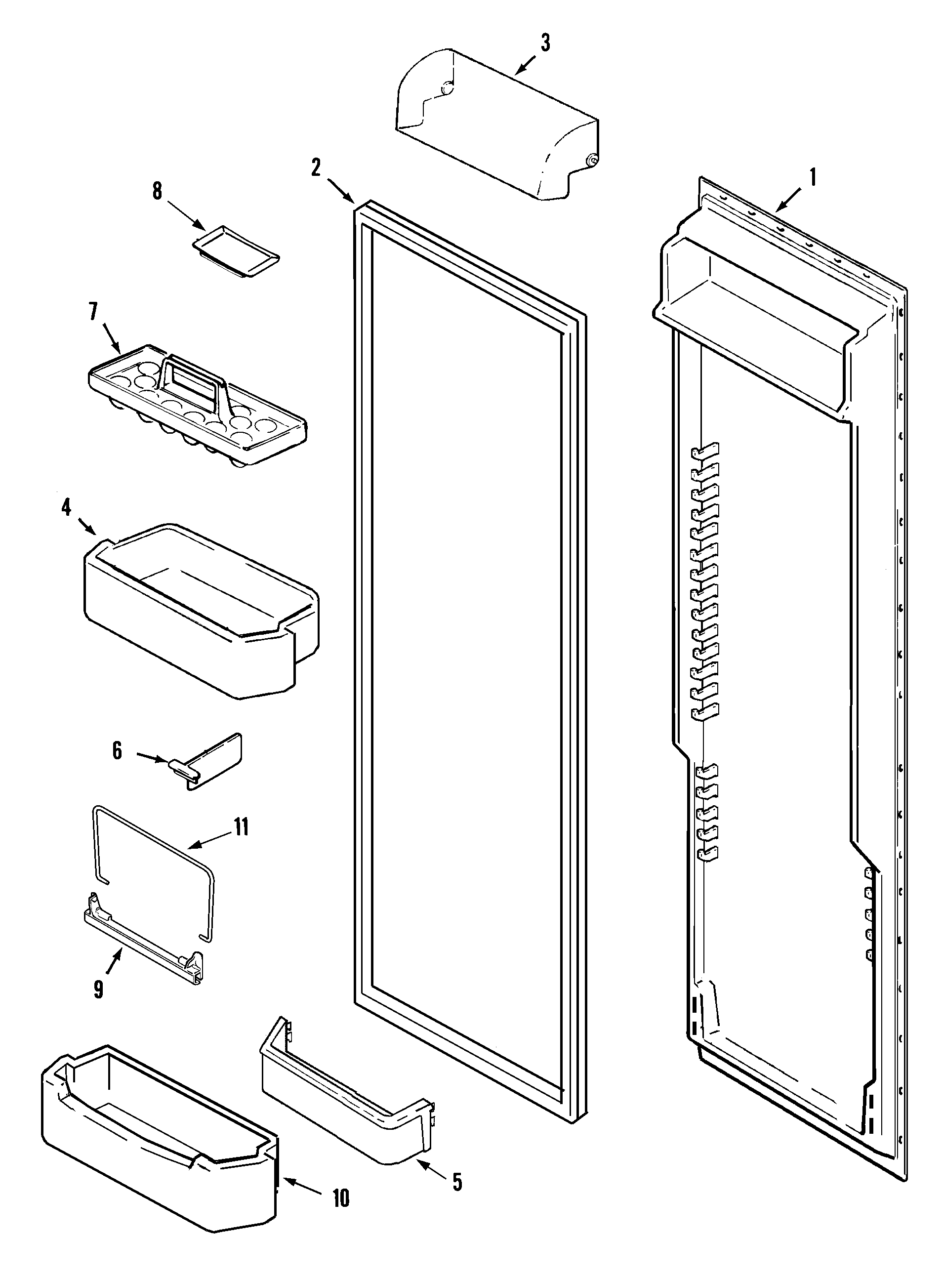 Maytag GC2227SDFW fresh food inner door diagram