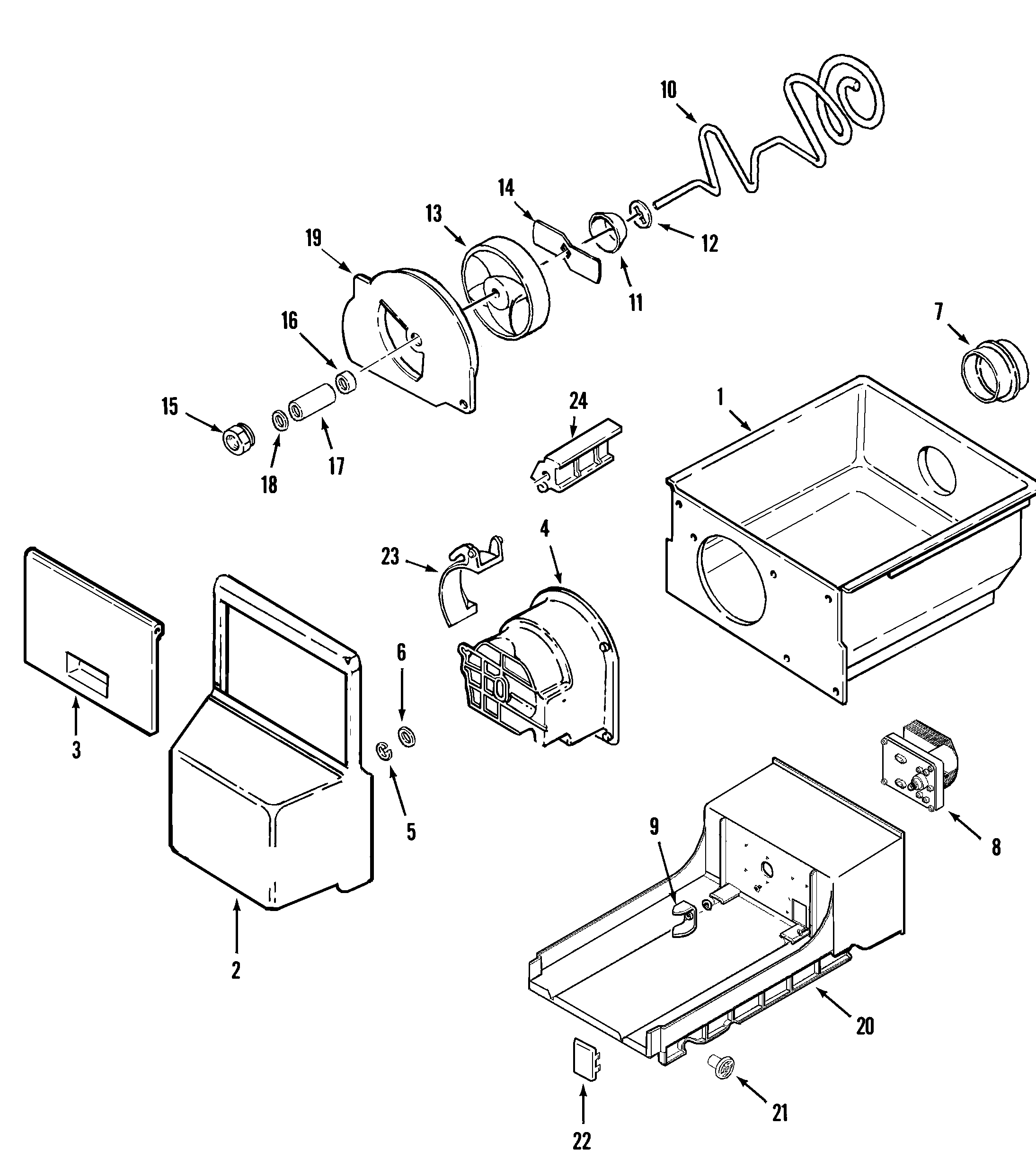 Maytag GC2227SDFW ice bin diagram
