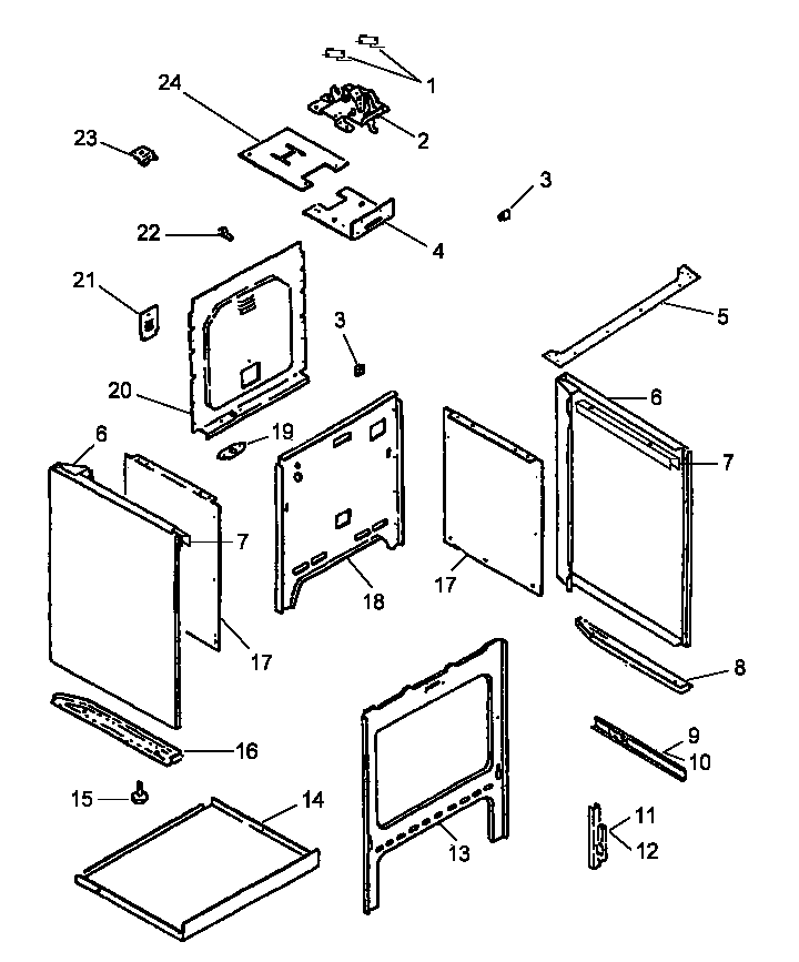 Amana ART6600E-P1142640NE oven assy diagram