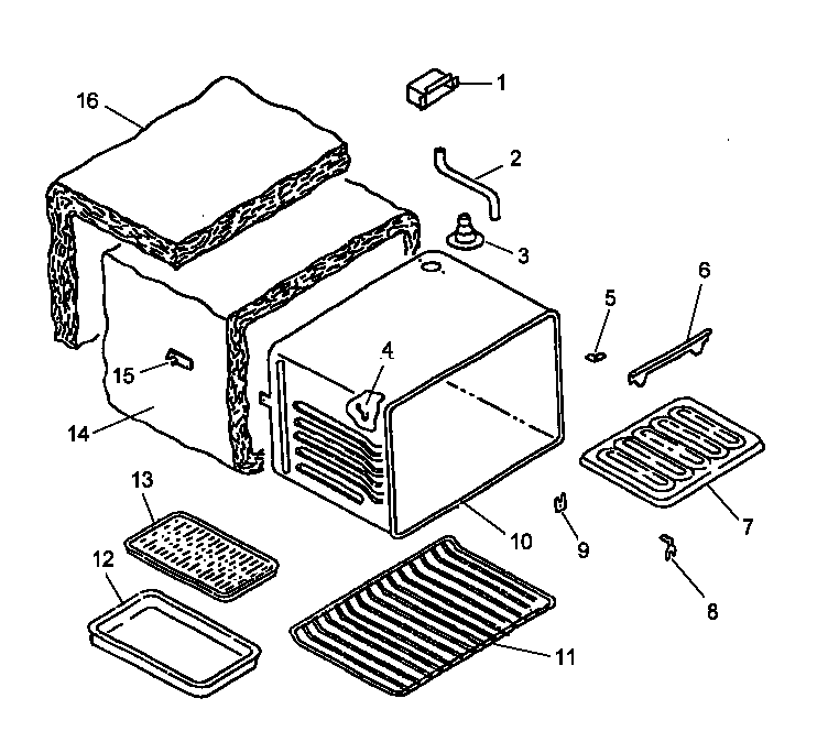Amana ART6600E-P1142640NE cabinet assy diagram