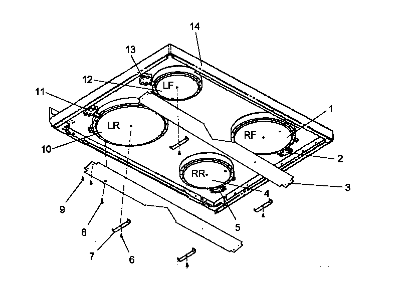 Amana ART6600E-P1142640NE main top assy diagram