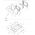 Amana ACF4255AW-PACF4255AW1 oven door and storage drawer diagram