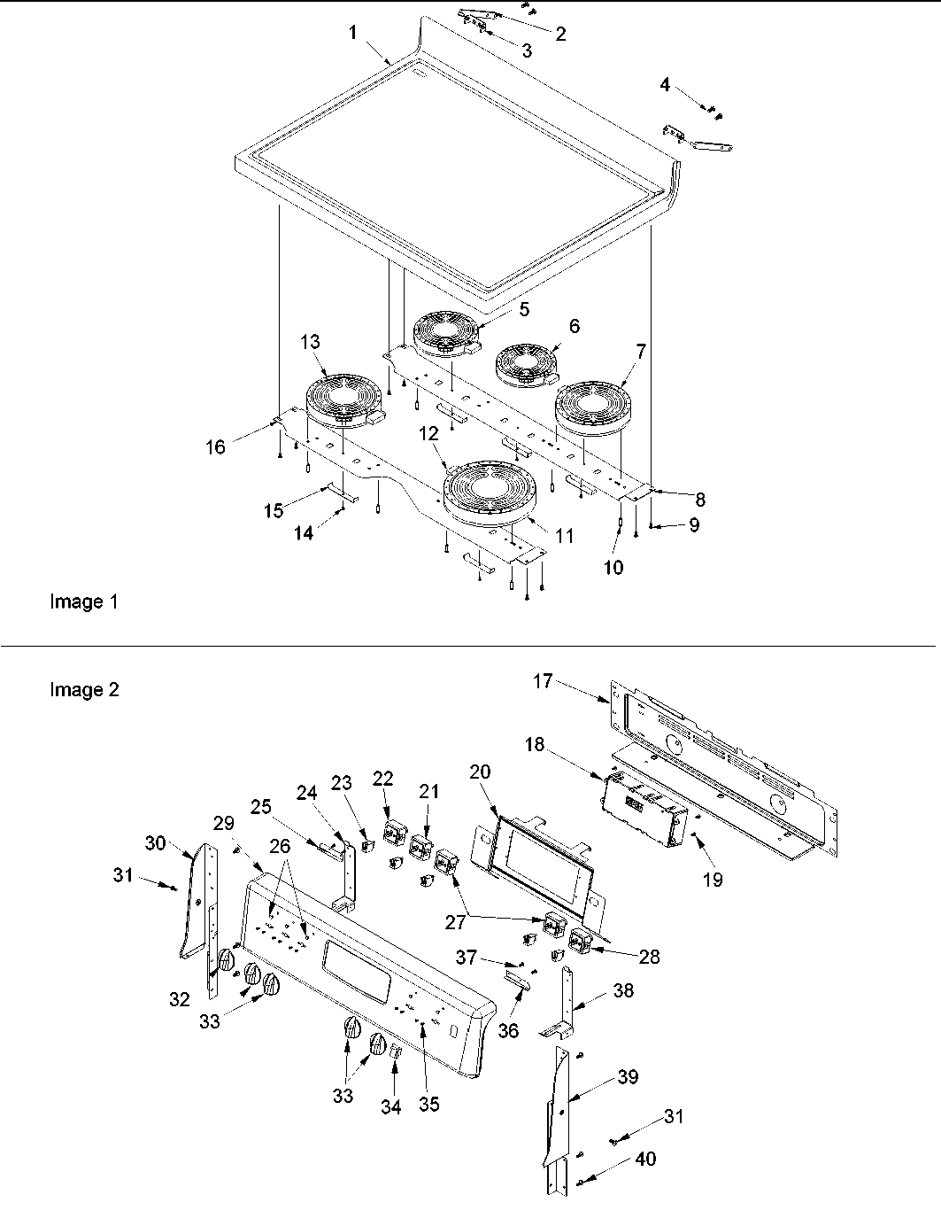 Amana ACF4265AW1-PACF4265AW1 main top and backguard diagram