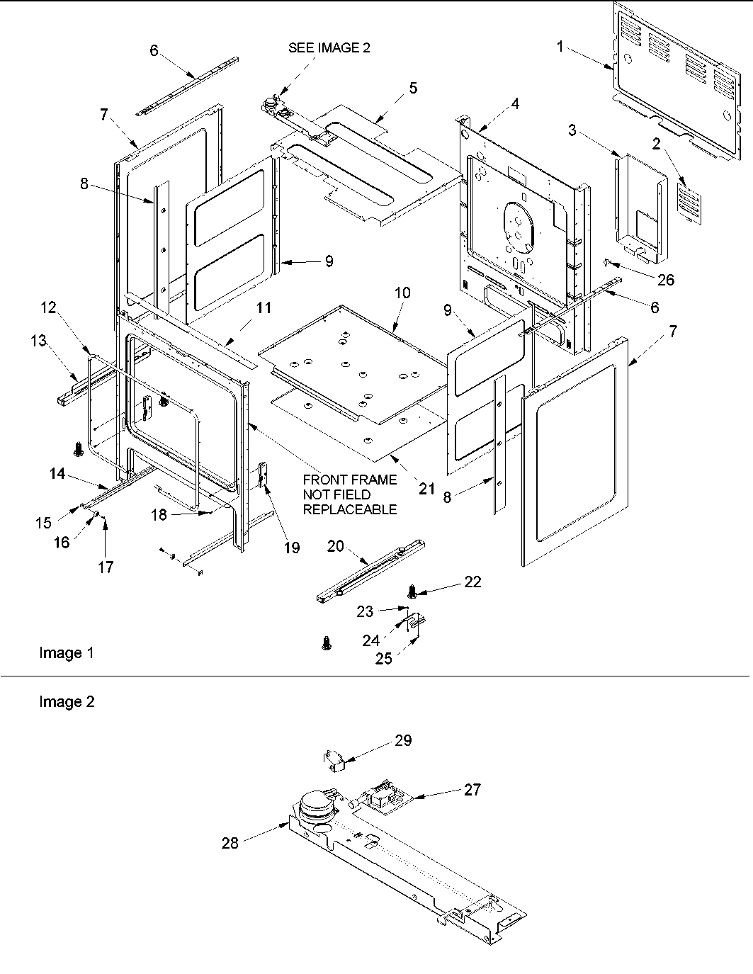 Amana DCF4205AC-PDCF4205AC0 cabinet diagram